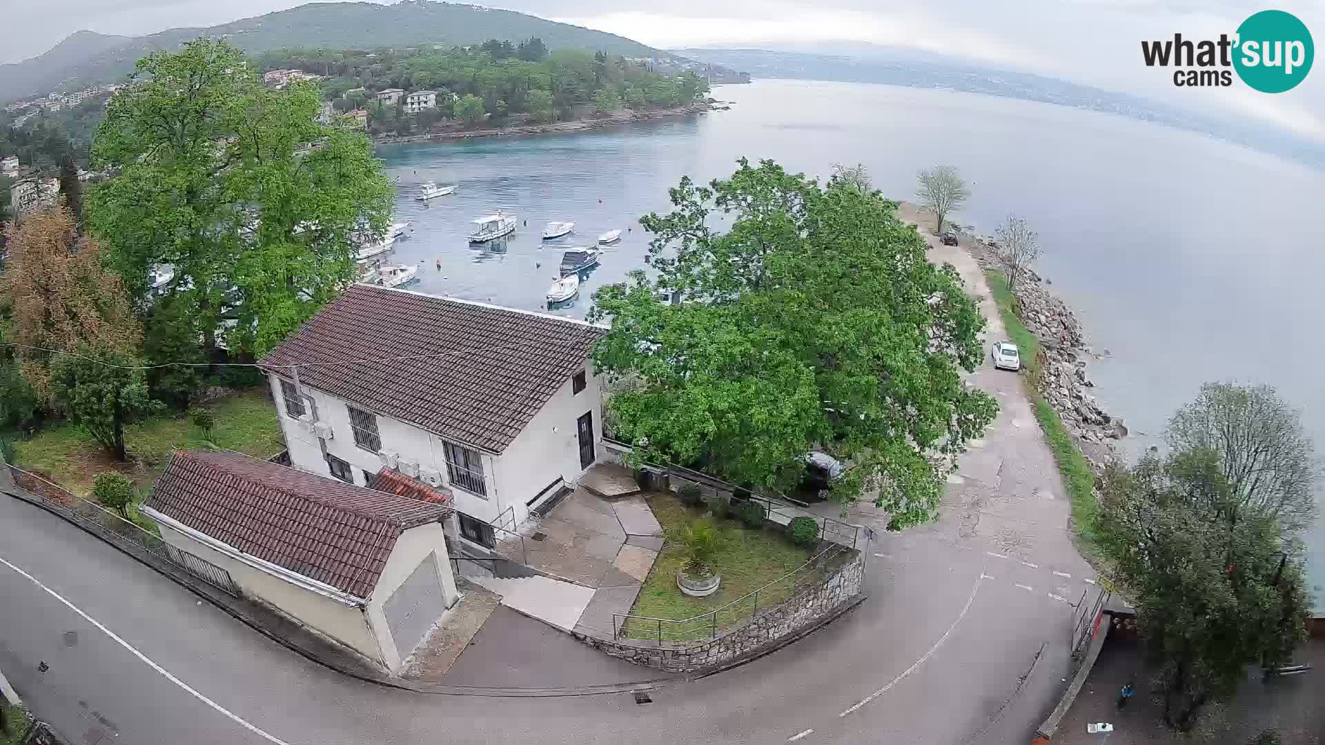 Webcam puerto de Ika – Vista en directo y luces de Opatija