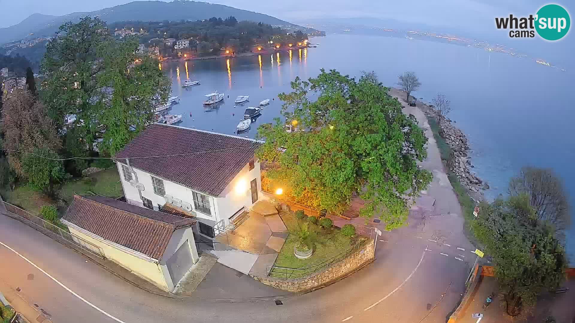 Webcam Ika Hafen – LIVE Blick auf den Hafen und die Lichter von Opatija