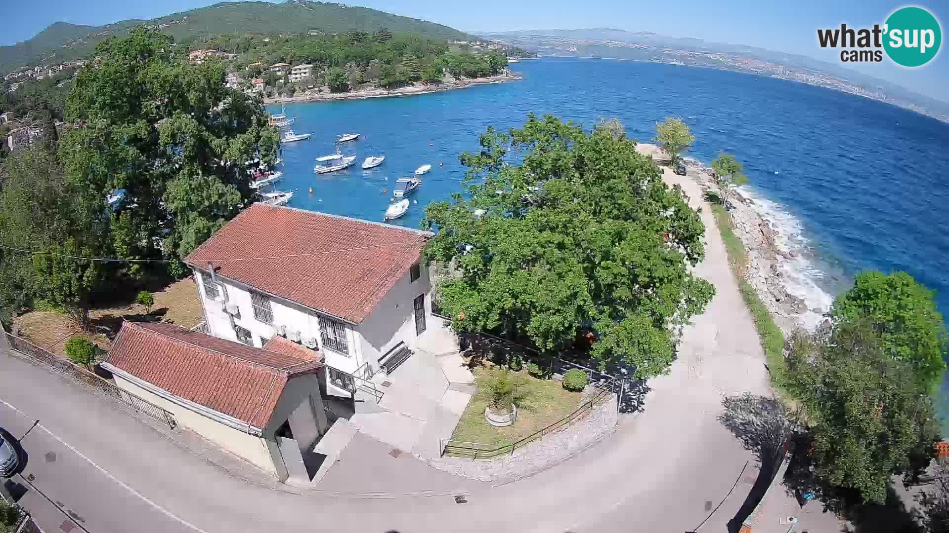 Webcam puerto de Ika – Vista en directo y luces de Opatija