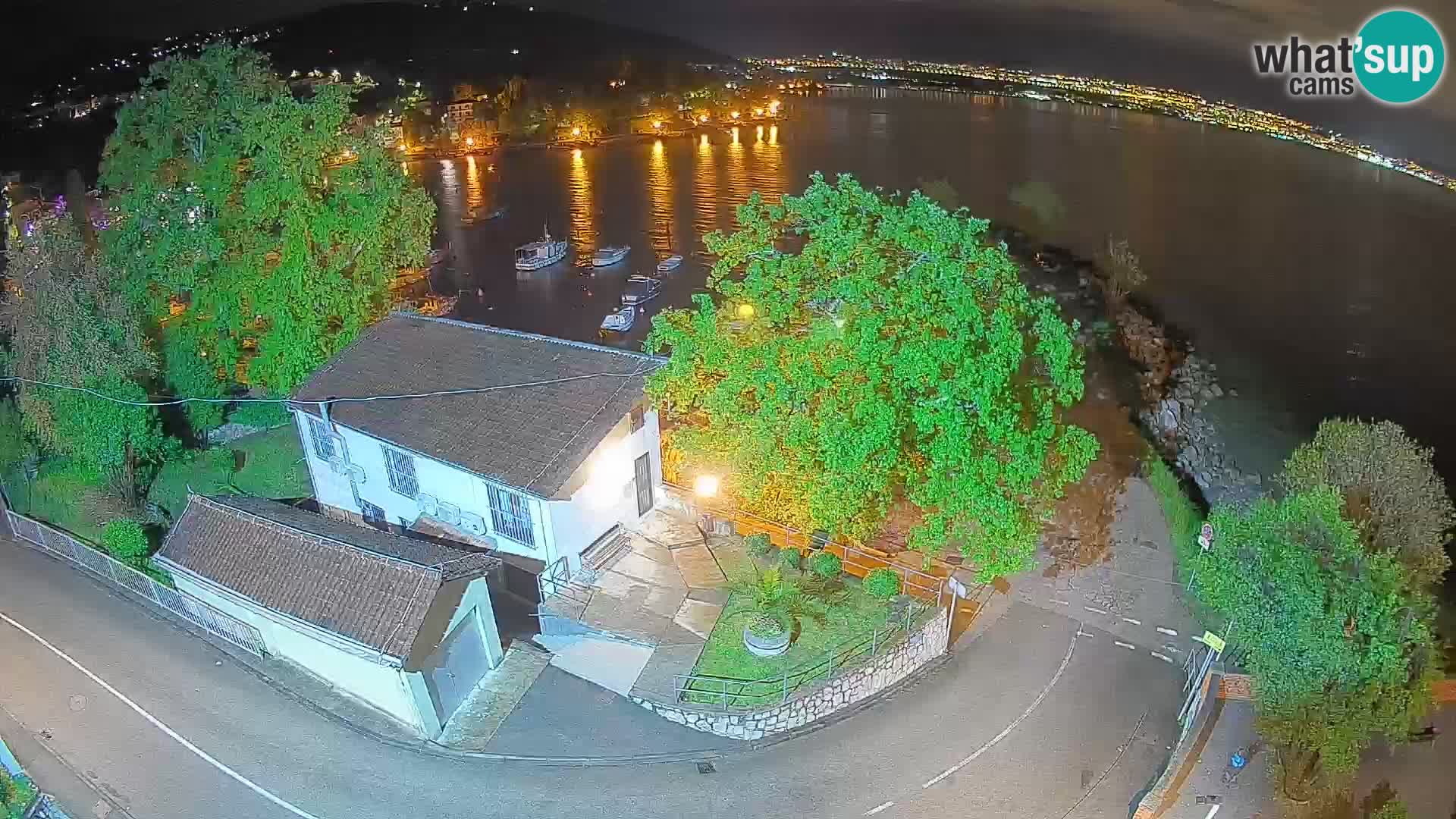 Webcam puerto de Ika – Vista en directo y luces de Opatija