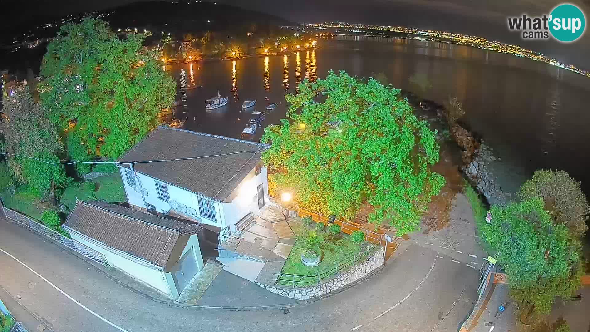 Webcam puerto de Ika – Vista en directo y luces de Opatija