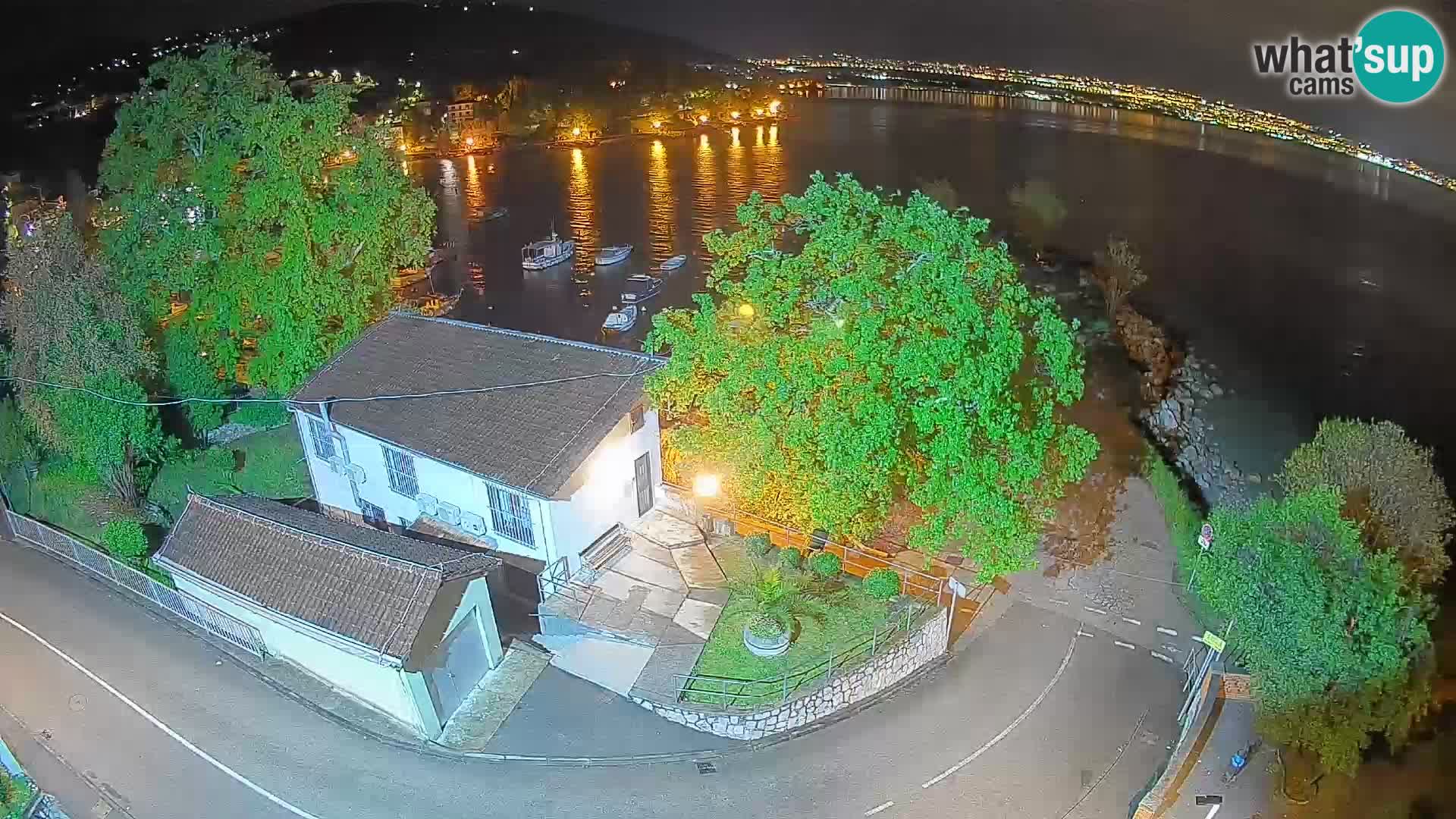 Webcam puerto de Ika – Vista en directo y luces de Opatija
