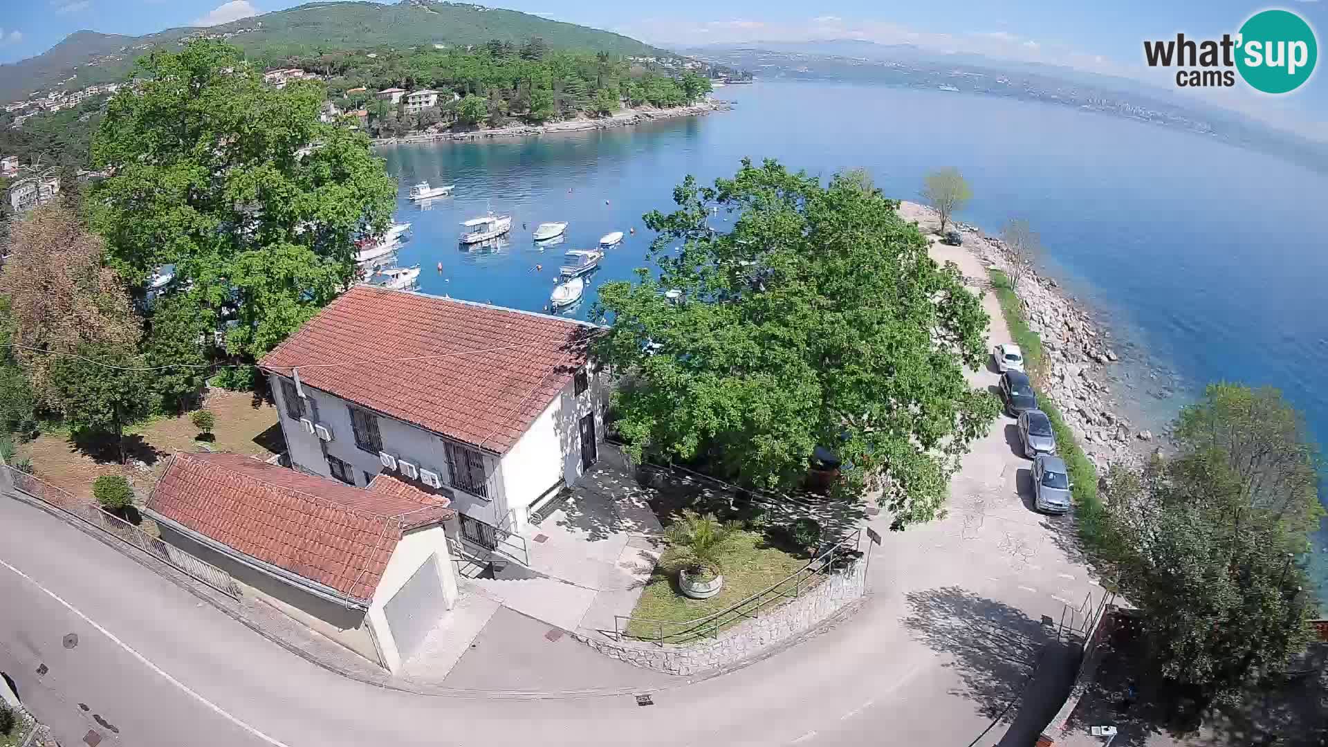Webcam puerto de Ika – Vista en directo y luces de Opatija