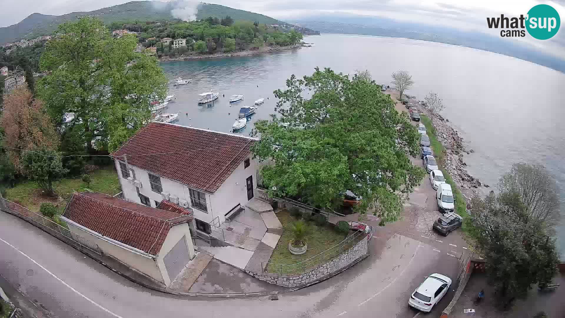 Webcam puerto de Ika – Vista en directo y luces de Opatija
