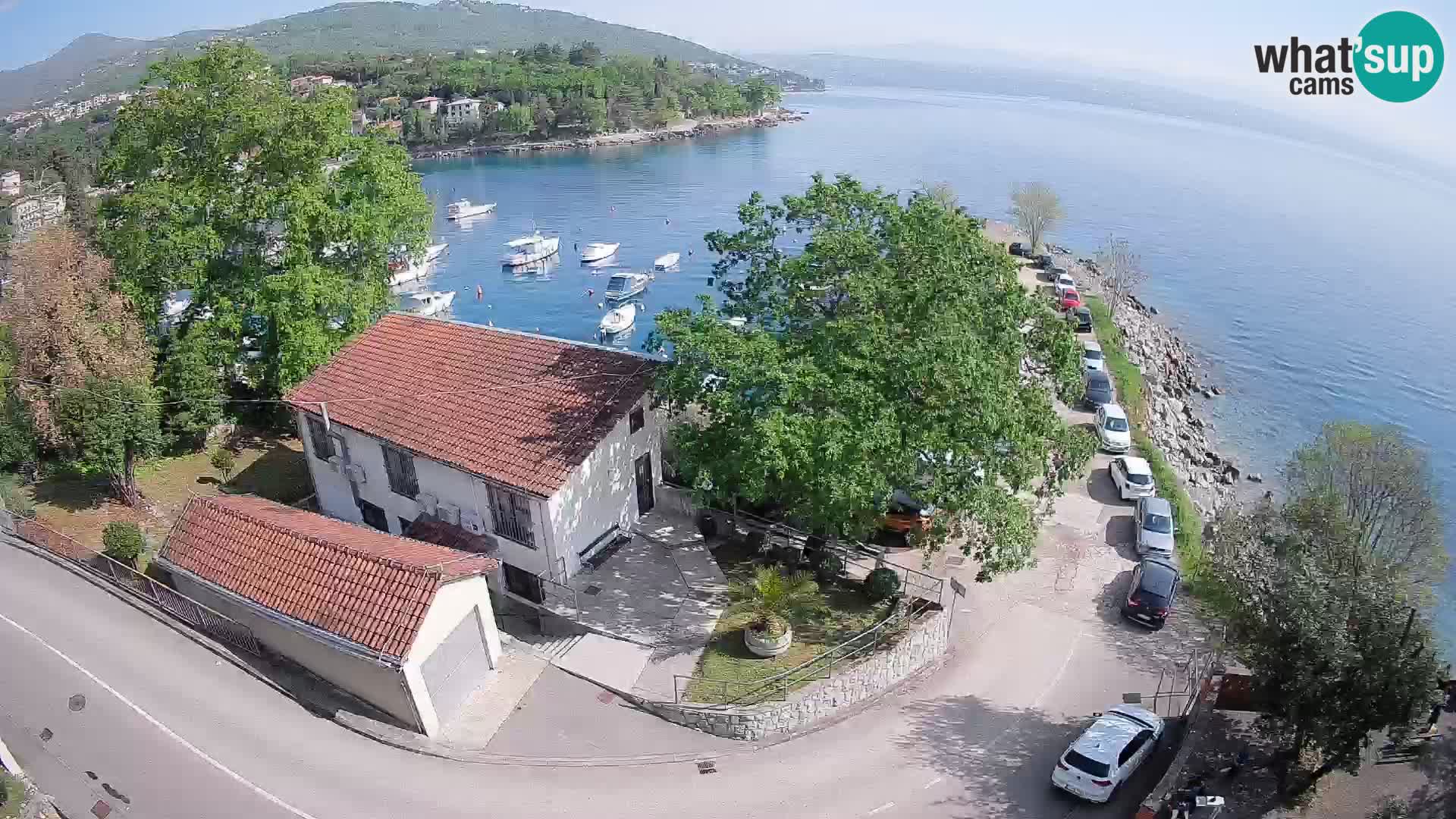 Webcam puerto de Ika – Vista en directo y luces de Opatija