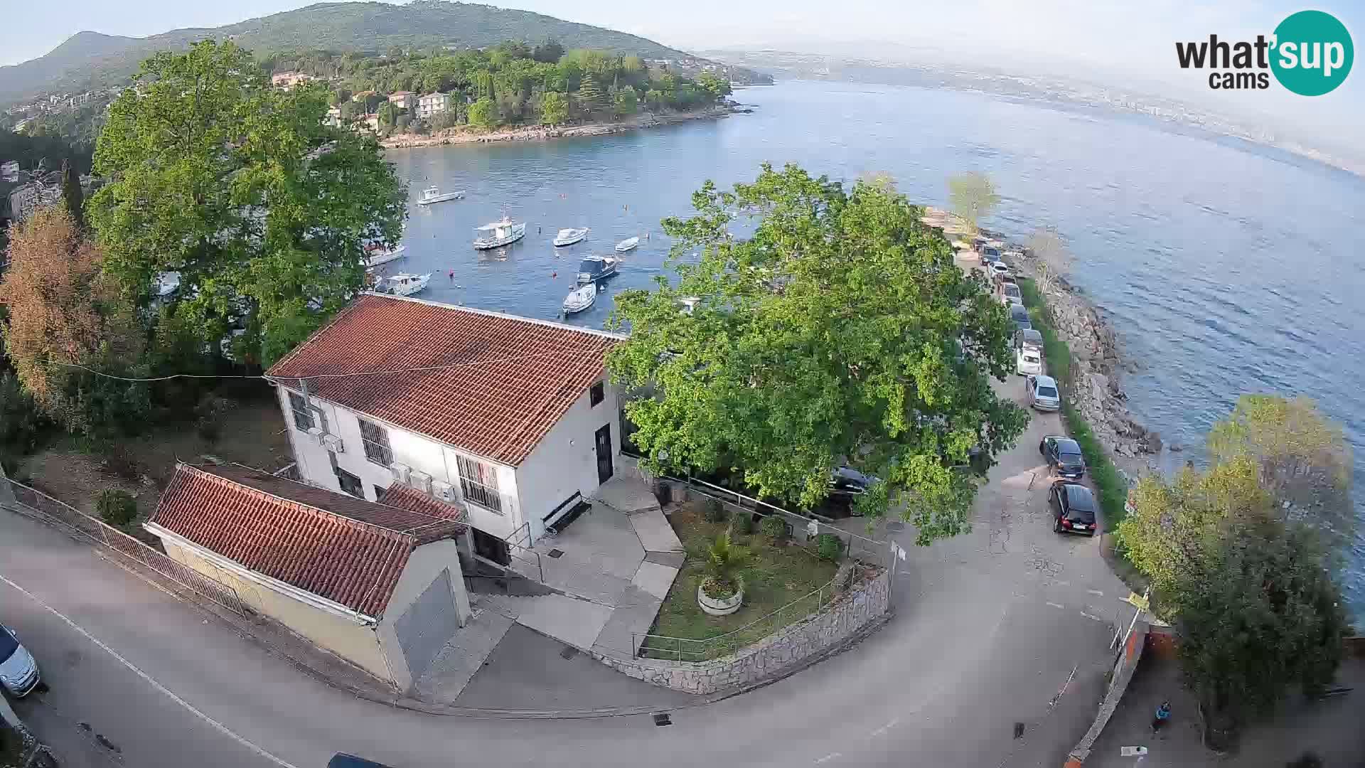 Webcam puerto de Ika – Vista en directo y luces de Opatija
