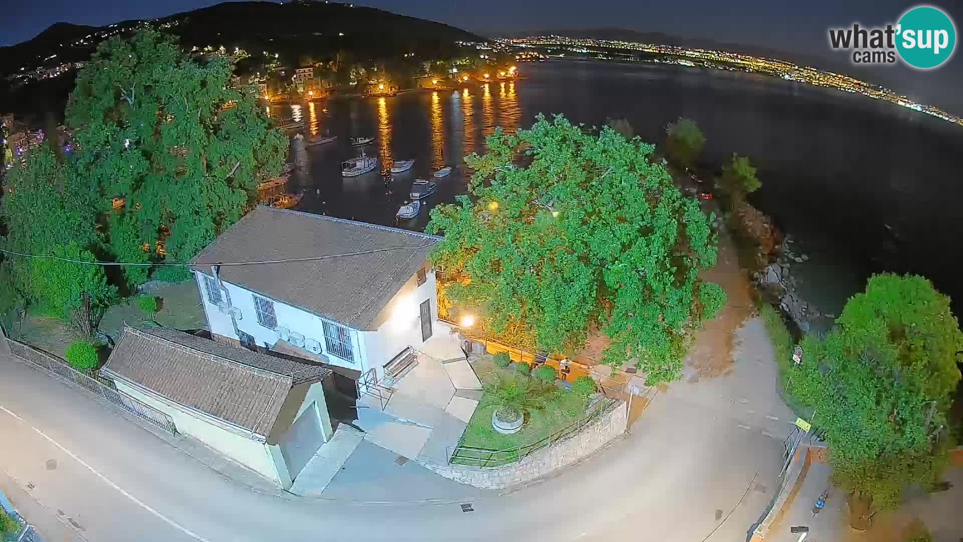 Webcam porto Ika – Vista LIVE sul porto e le luci di Opatija