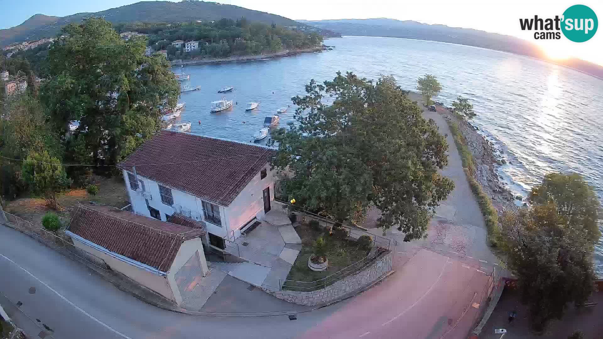 Webcam puerto de Ika – Vista en directo y luces de Opatija
