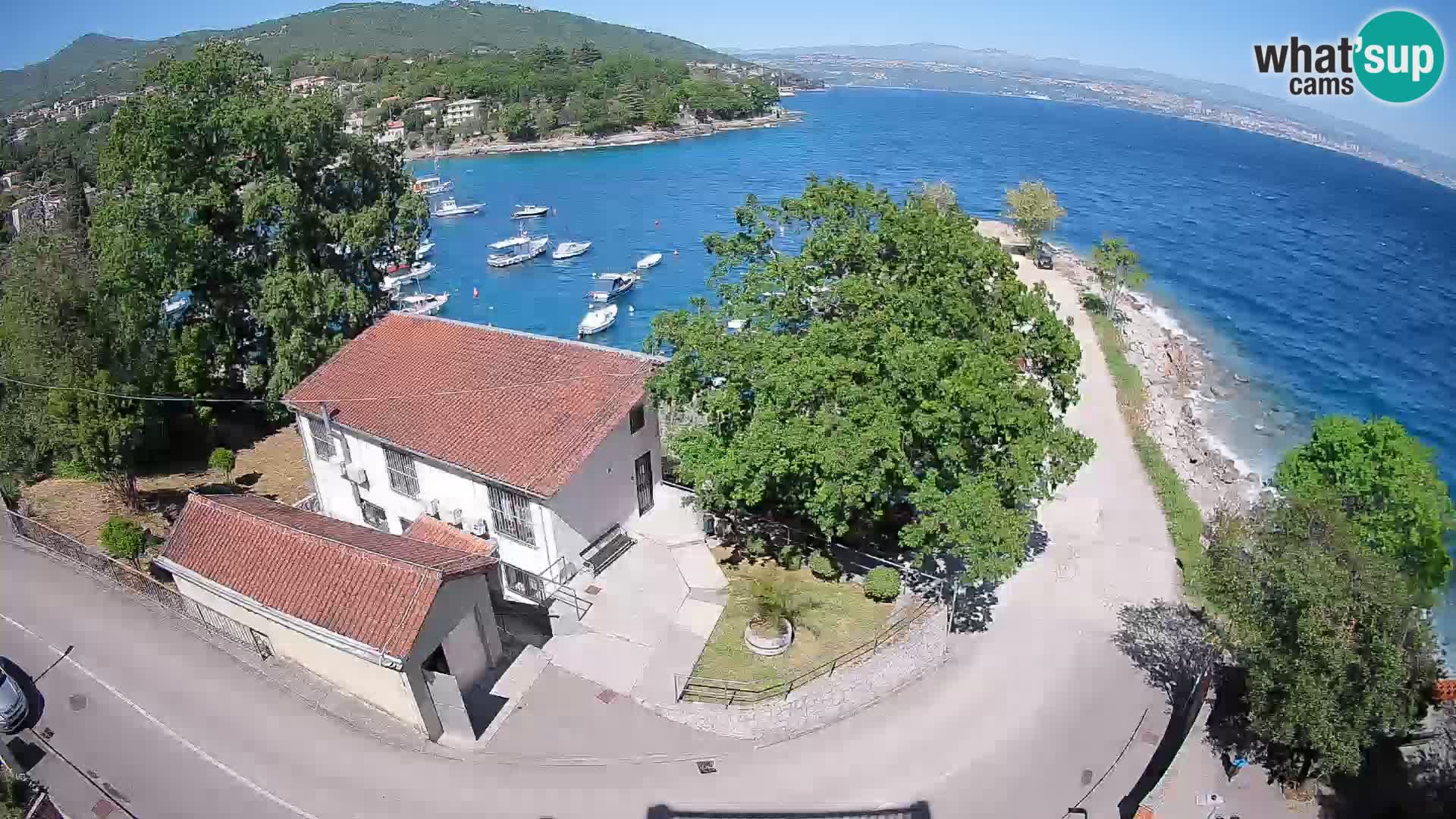 Webcam puerto de Ika – Vista en directo y luces de Opatija