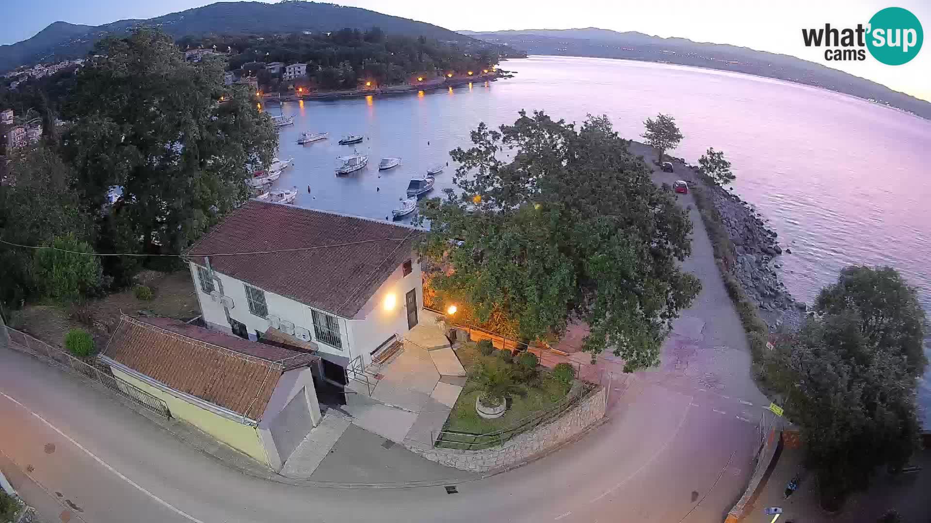 Webcam porto Ika – Vista LIVE sul porto e le luci di Opatija