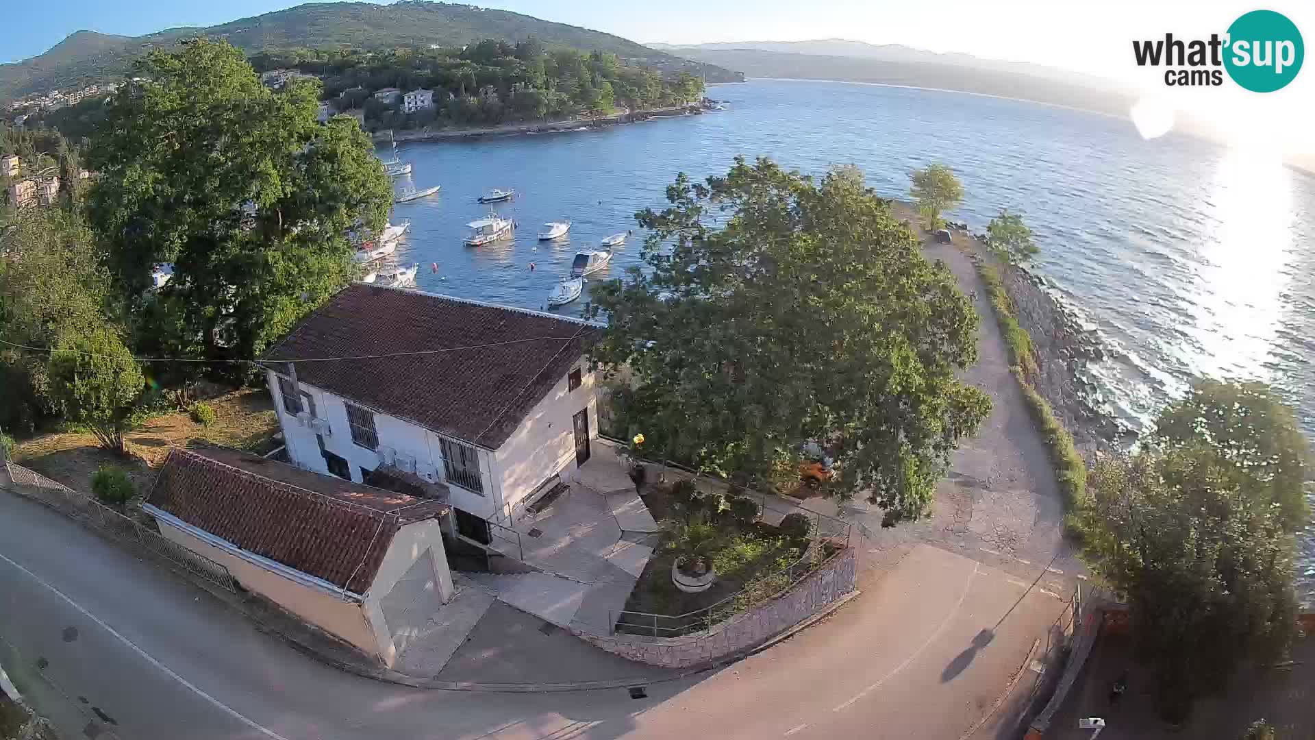 Webcam puerto de Ika – Vista en directo y luces de Opatija