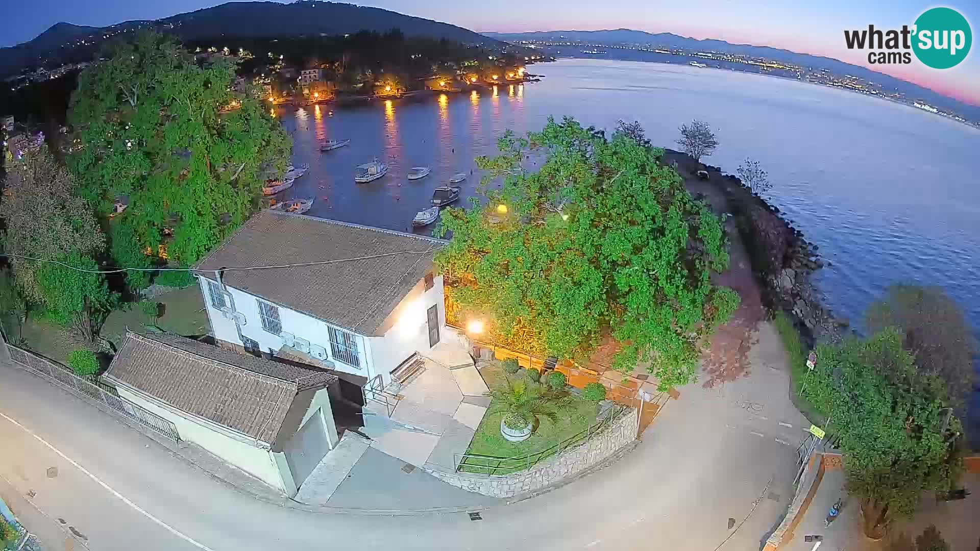 Webcam port d’Ika – Vue en direct et lumières d’Opatija