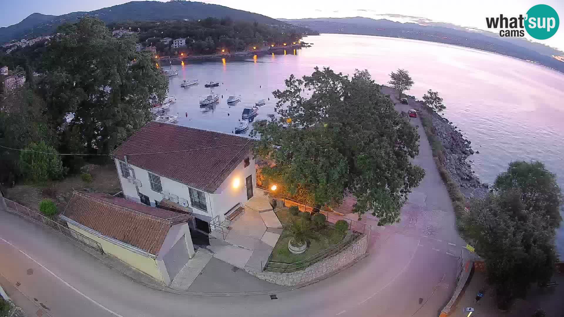 Webcam puerto de Ika – Vista en directo y luces de Opatija