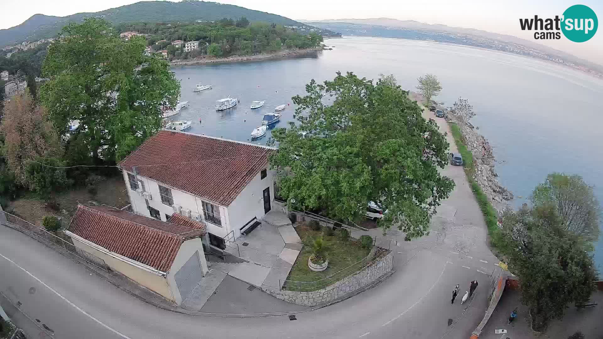 Webcam puerto de Ika – Vista en directo y luces de Opatija