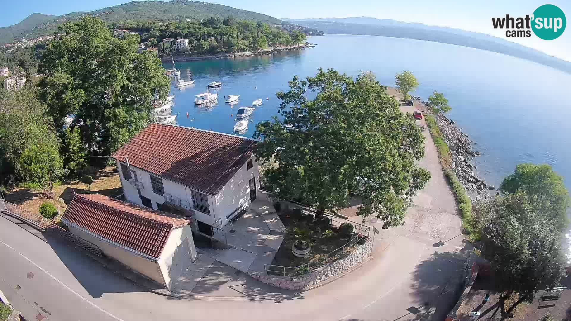 Webcam puerto de Ika – Vista en directo y luces de Opatija
