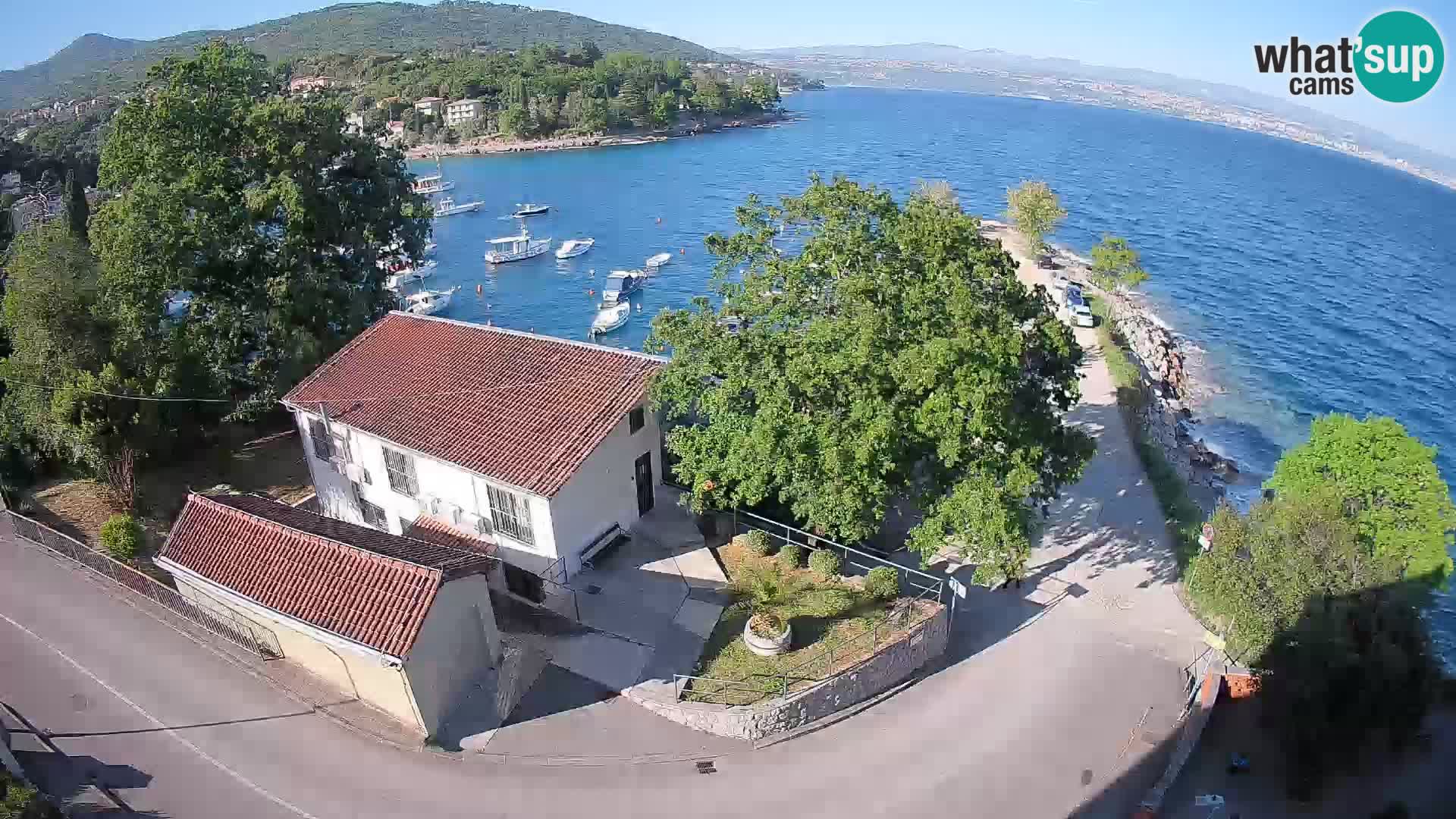 Webcam puerto de Ika – Vista en directo y luces de Opatija