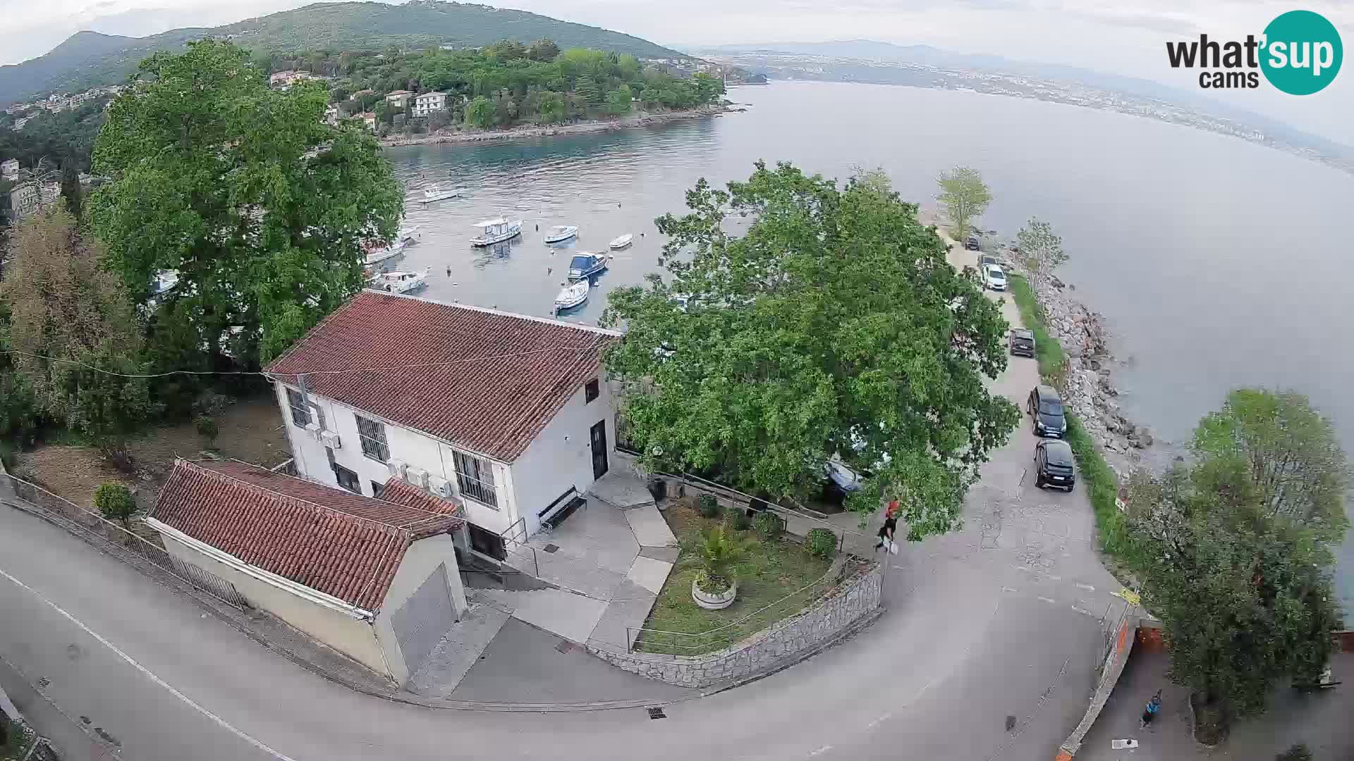 Spletna kamera pristanišče Ika – Pogled v živo na pristanišče in luči Opatije