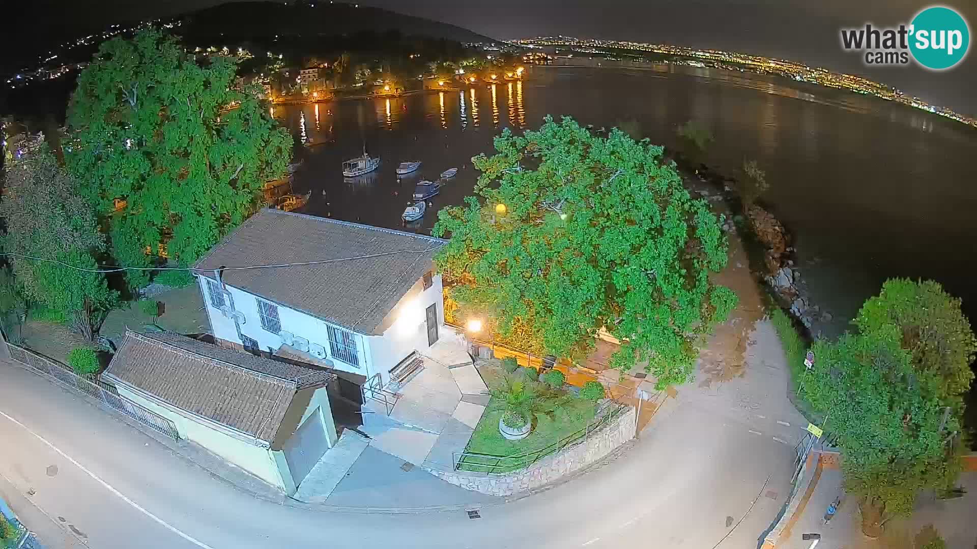 Webcam puerto de Ika – Vista en directo y luces de Opatija