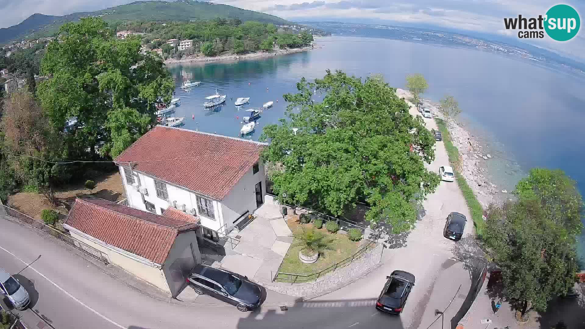Webcam puerto de Ika – Vista en directo y luces de Opatija