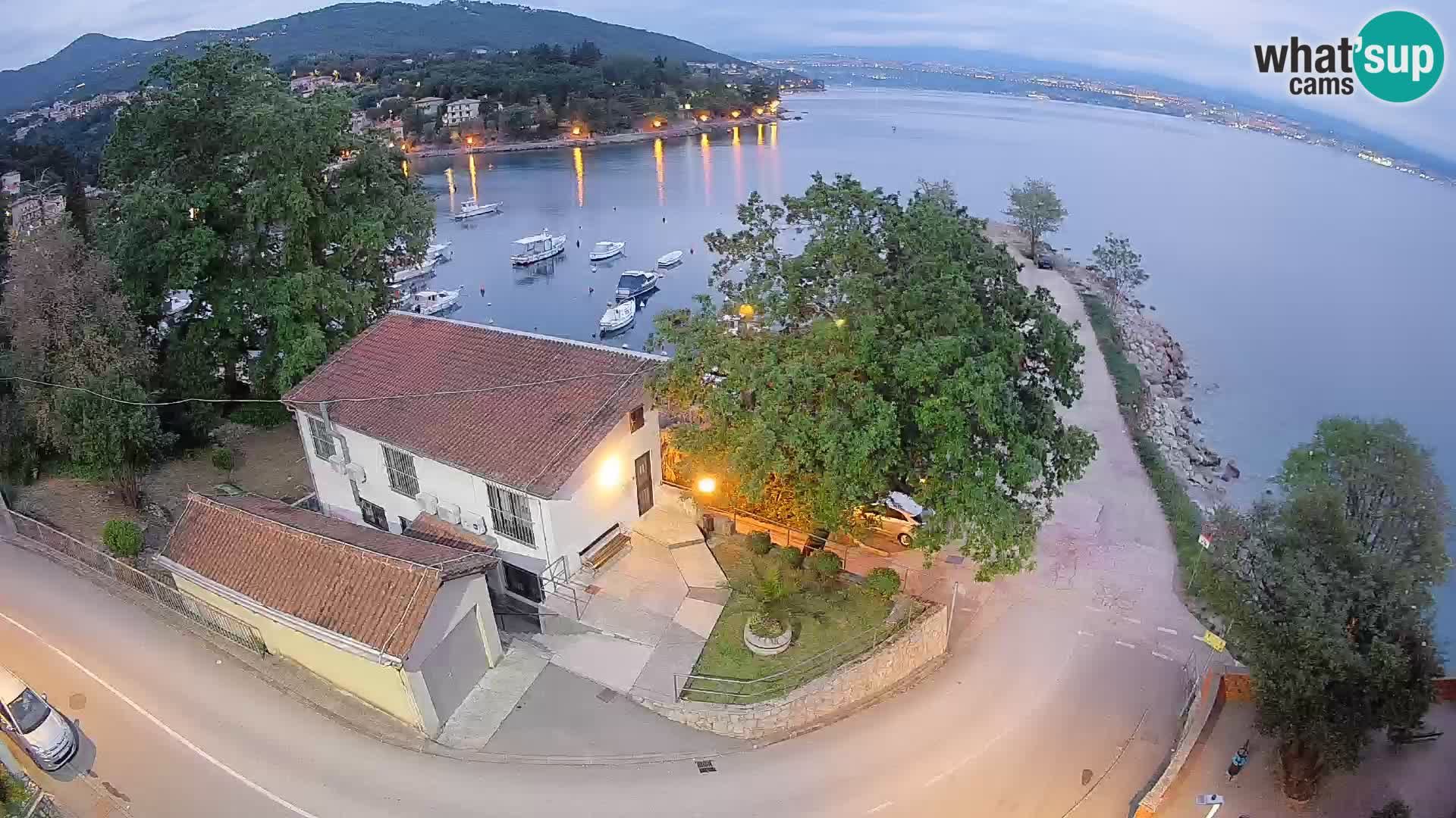 Webcam Ika Hafen – LIVE Blick auf den Hafen und die Lichter von Opatija