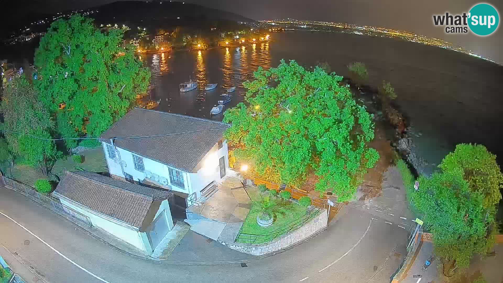 Webcam porto Ika – Vista LIVE sul porto e le luci di Opatija