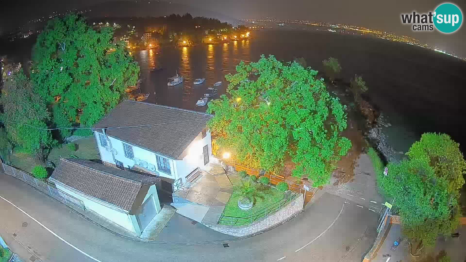 Webcam porto Ika – Vista LIVE sul porto e le luci di Opatija