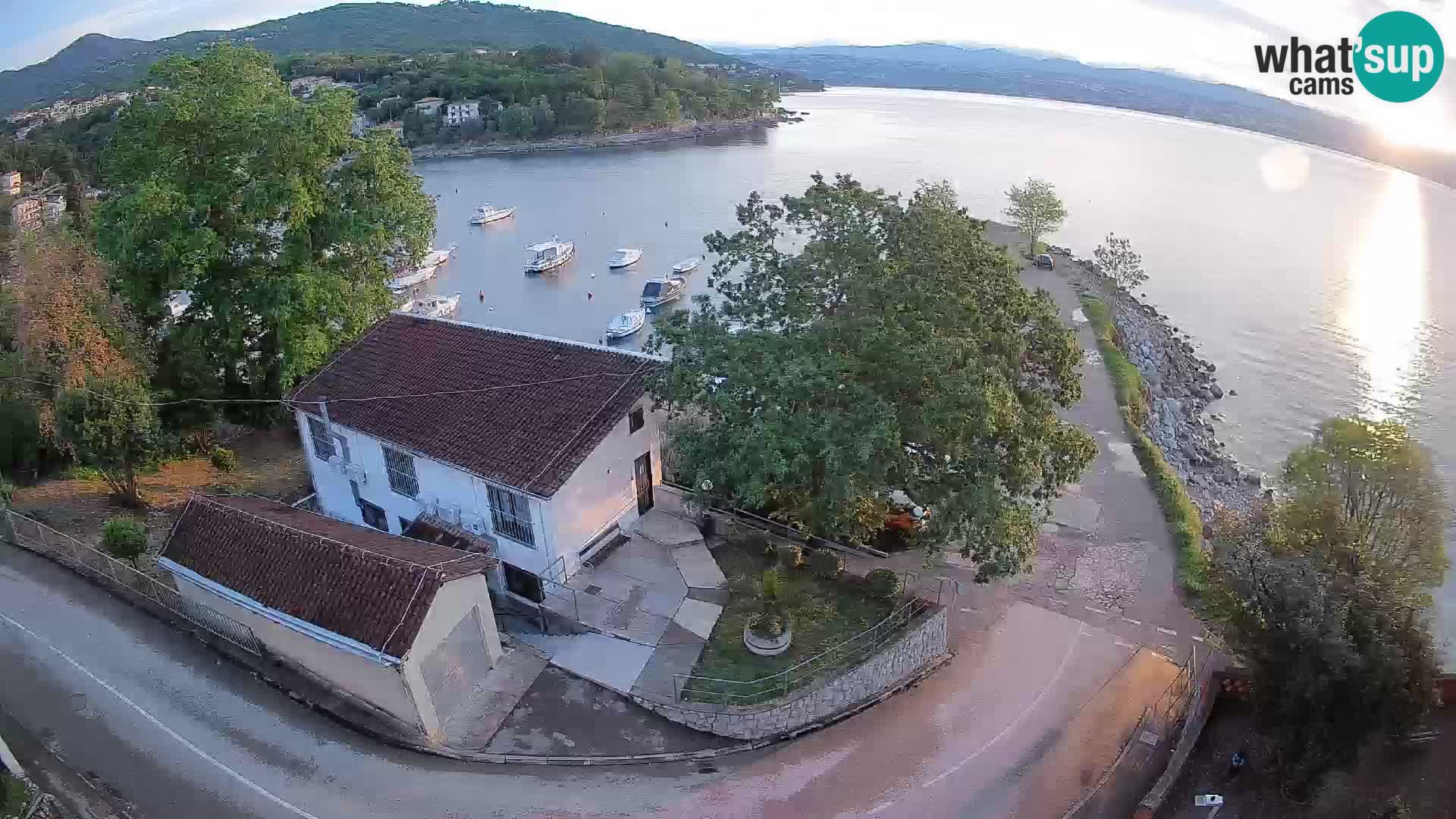 Webcam puerto de Ika – Vista en directo y luces de Opatija