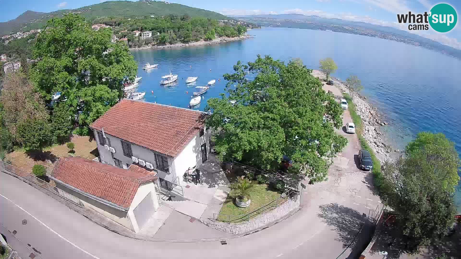 Webcam puerto de Ika – Vista en directo y luces de Opatija