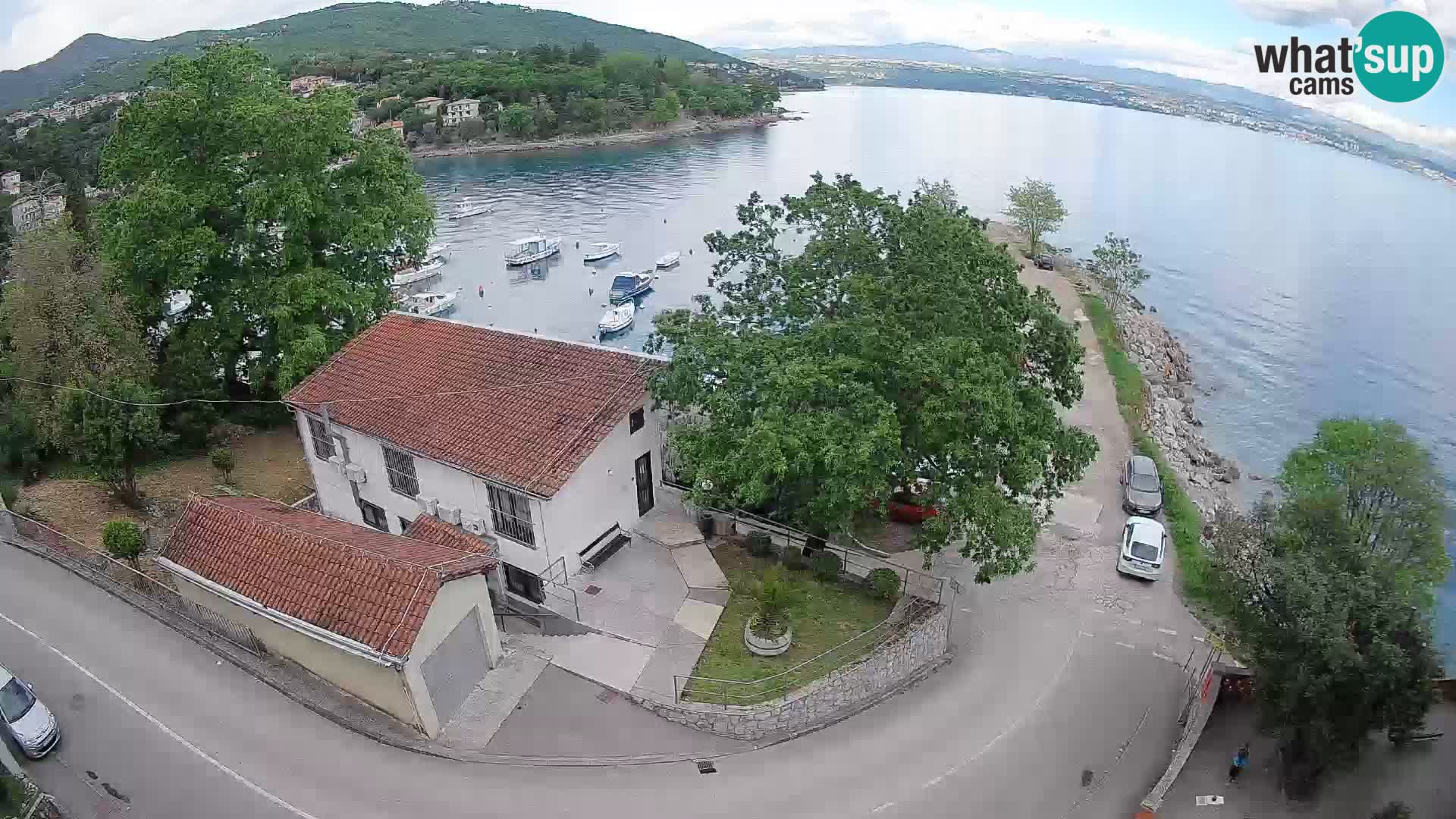Webcam puerto de Ika – Vista en directo y luces de Opatija