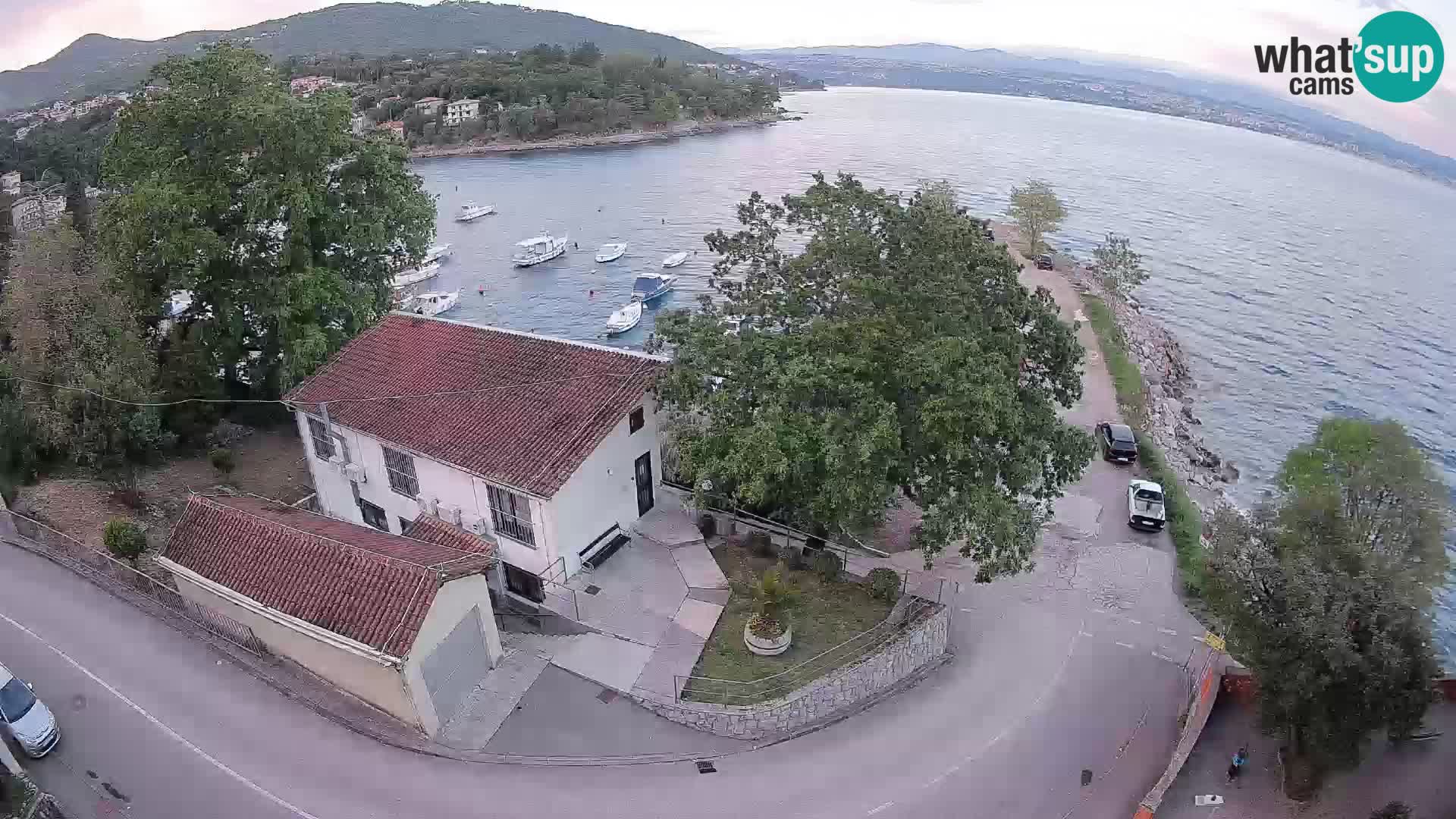 Webcam puerto de Ika – Vista en directo y luces de Opatija