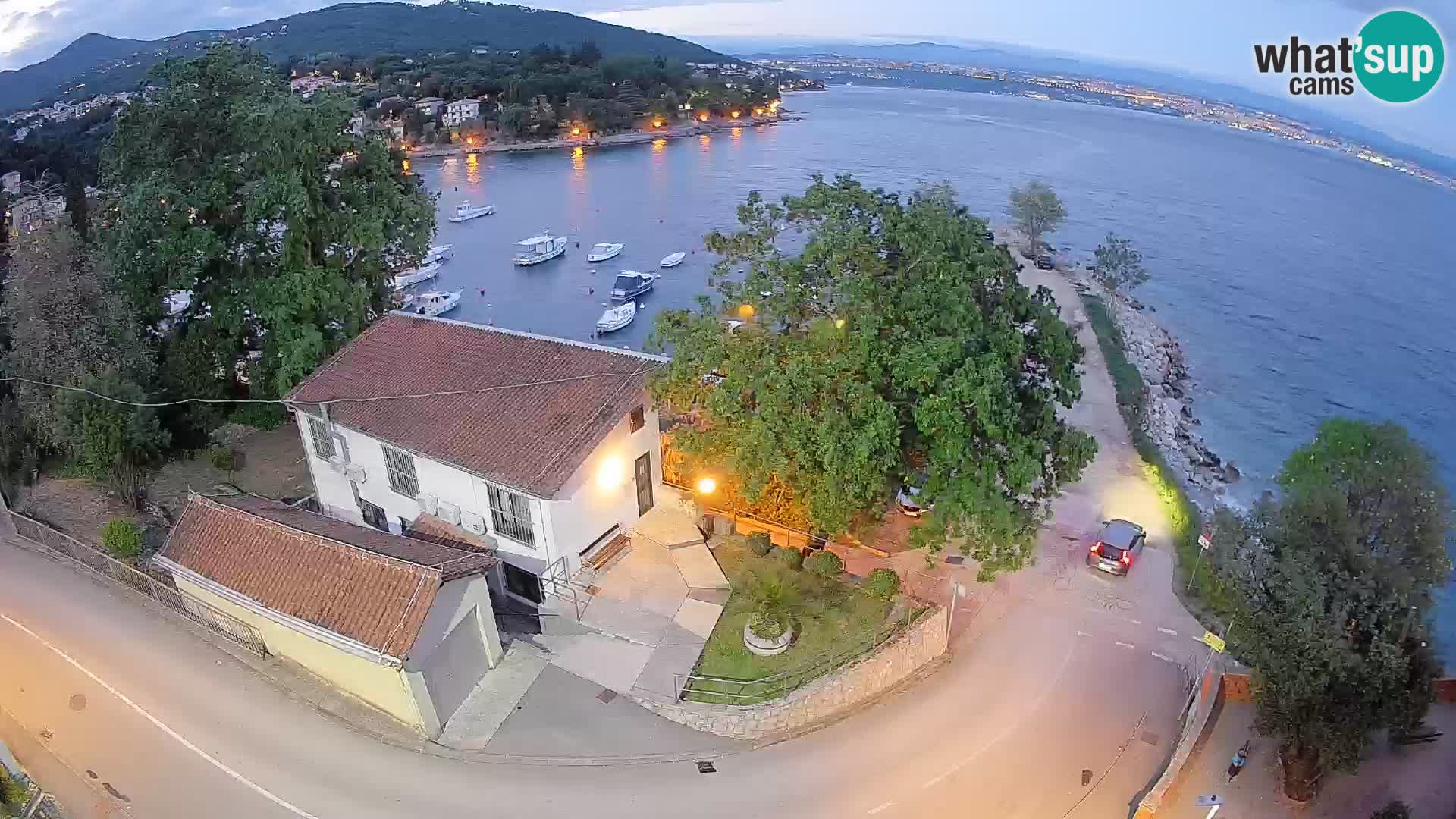 Webcam porto Ika – Vista LIVE sul porto e le luci di Opatija