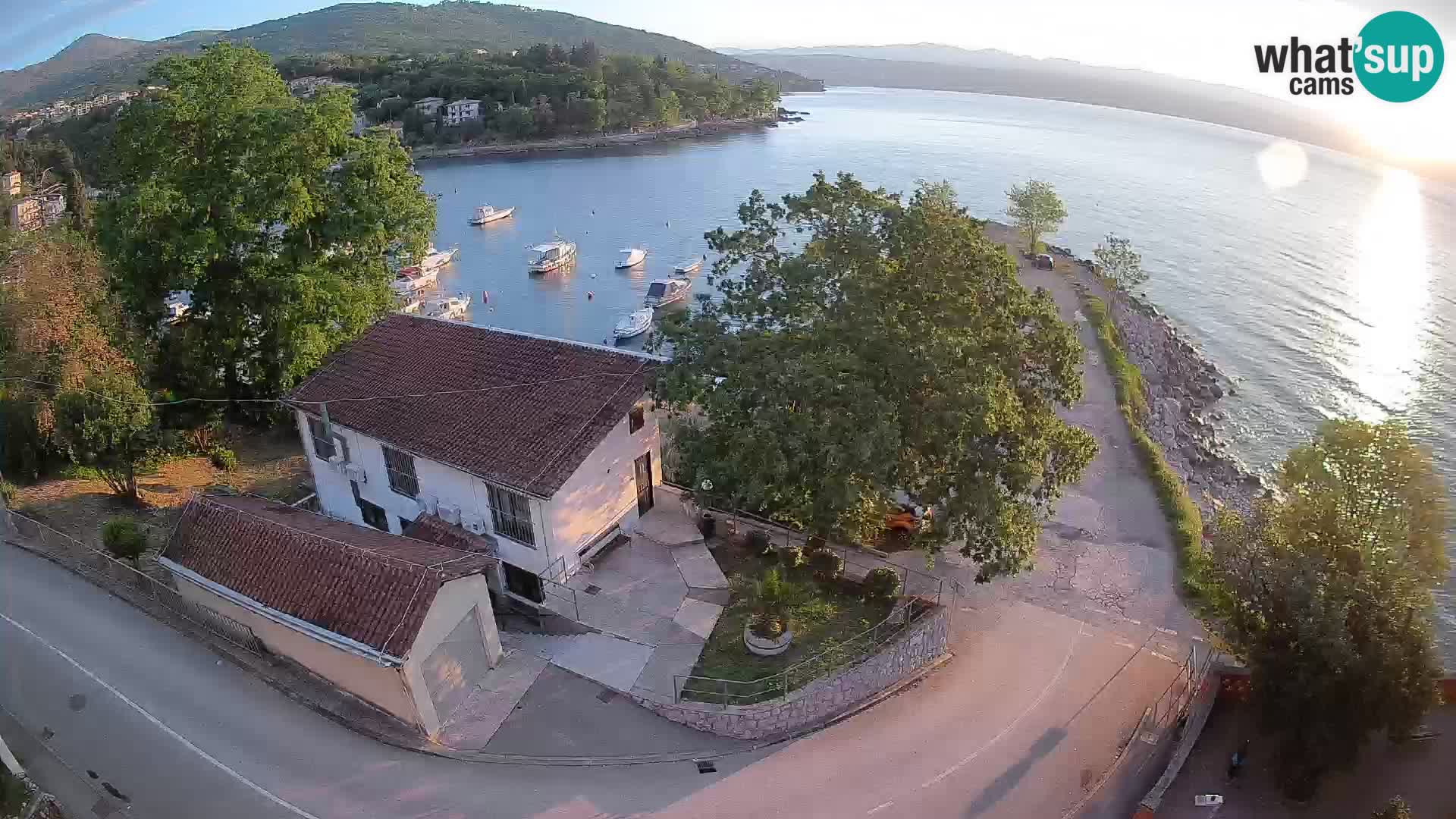 Webcam puerto de Ika – Vista en directo y luces de Opatija