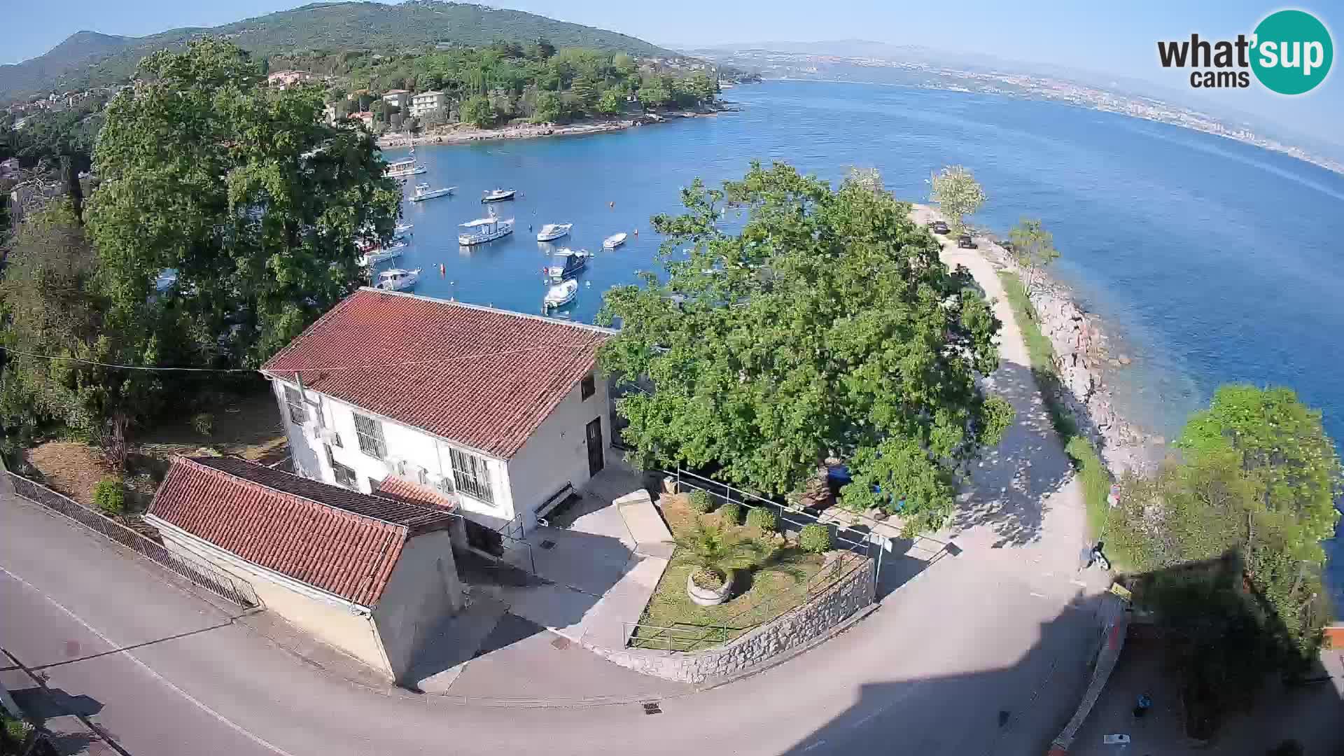 Ika Harbor Webcam – LIVE View of the Harbor and Opatija Lights