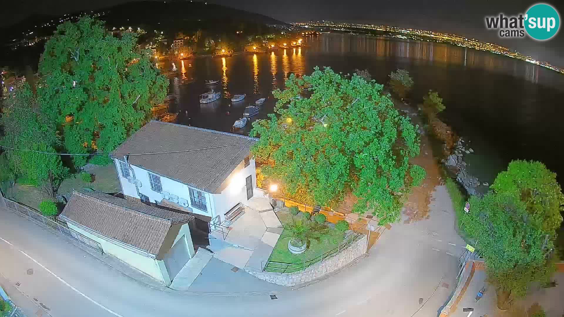 Webcam puerto de Ika – Vista en directo y luces de Opatija