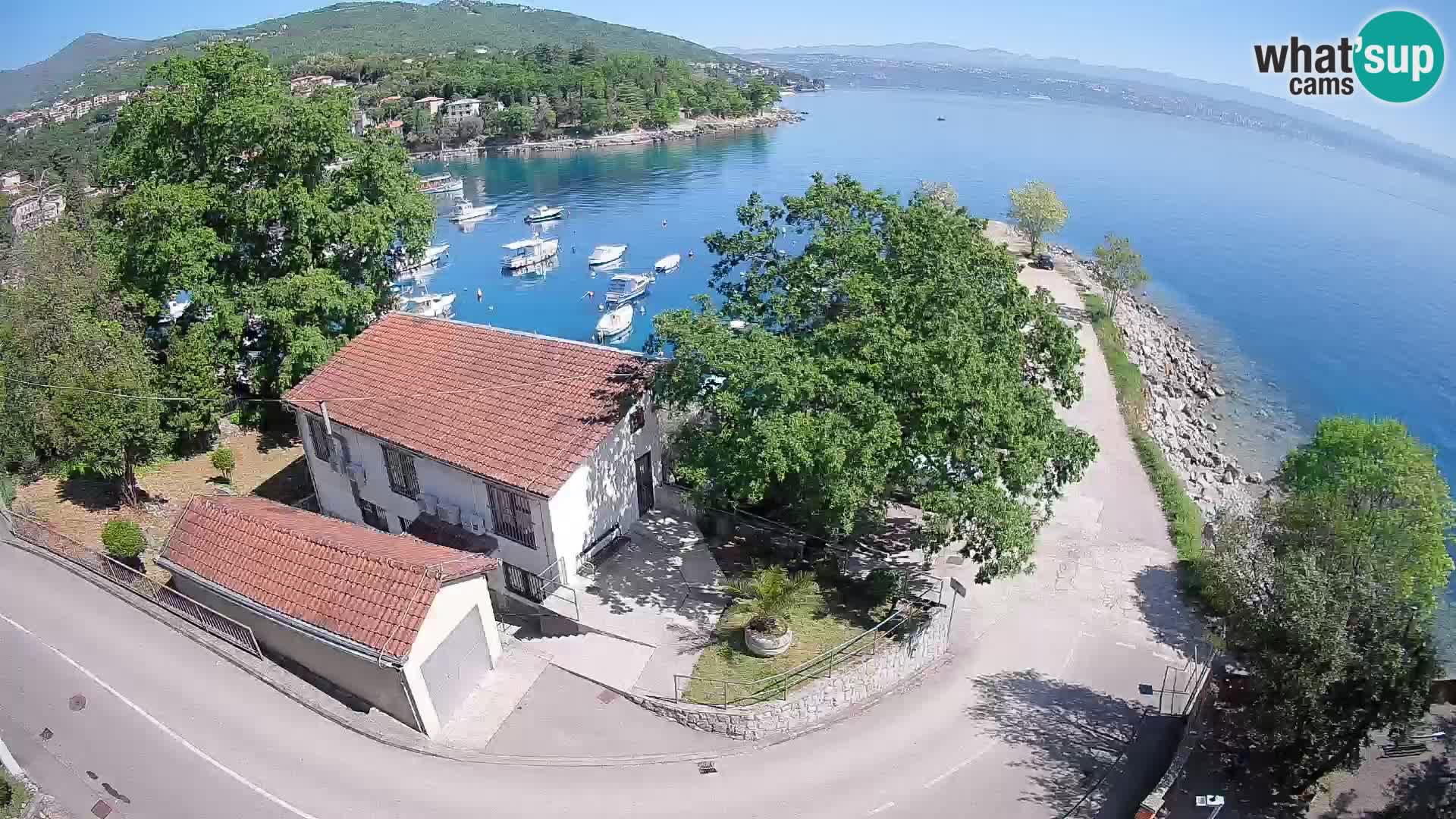 Webcam puerto de Ika – Vista en directo y luces de Opatija