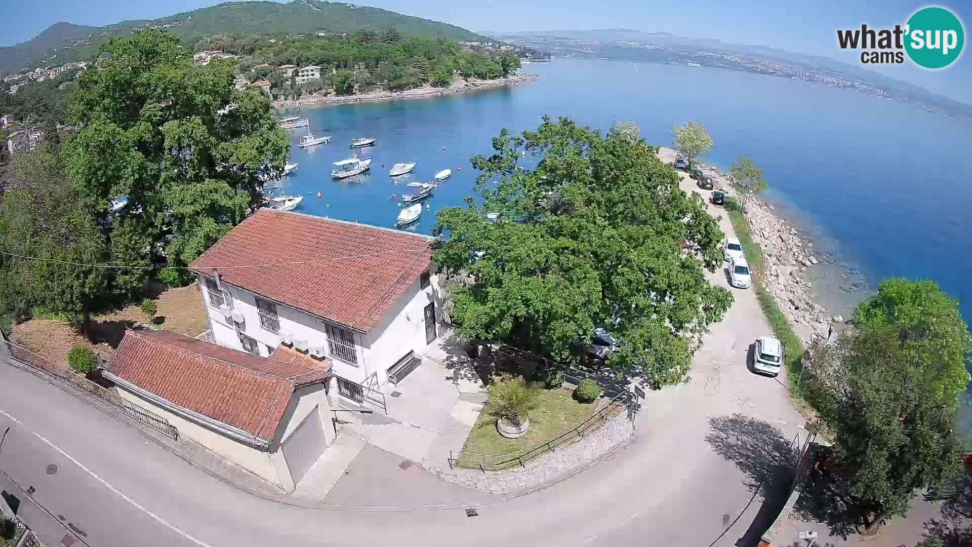 Webcam puerto de Ika – Vista en directo y luces de Opatija