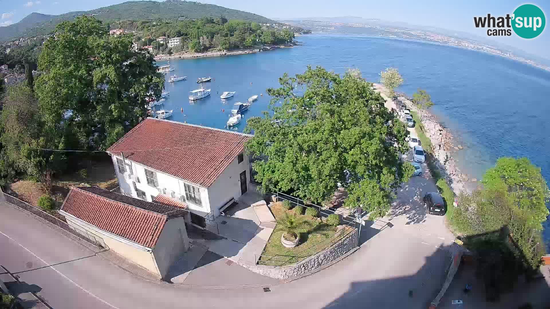 Webcam puerto de Ika – Vista en directo y luces de Opatija