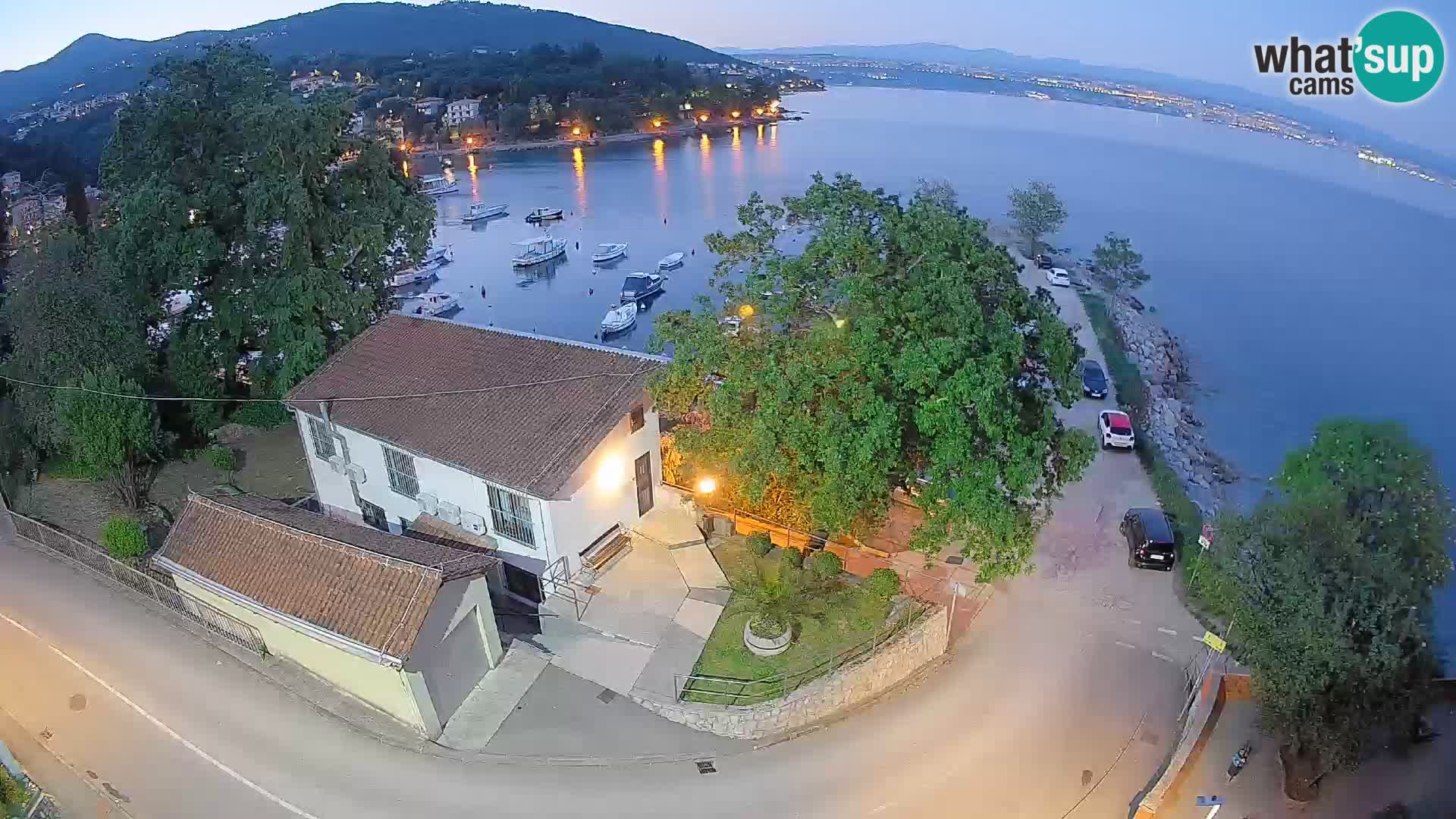 Webcam porto Ika – Vista LIVE sul porto e le luci di Opatija