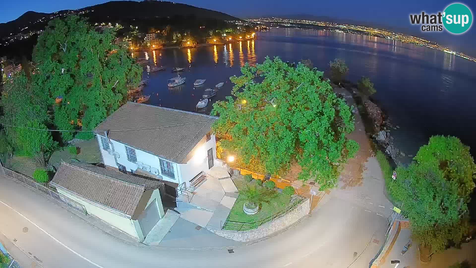 Webcam port d’Ika – Vue en direct et lumières d’Opatija