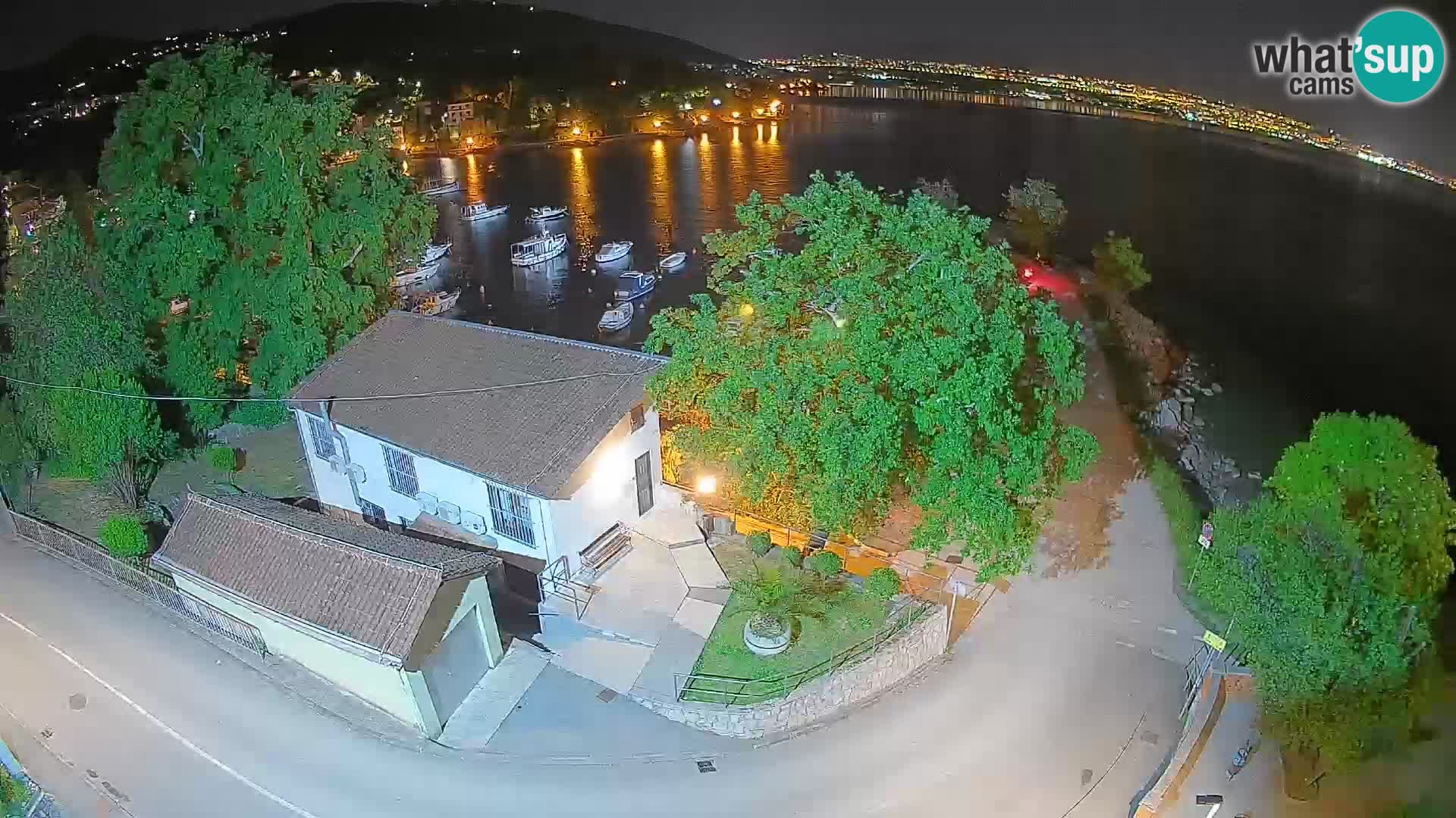 Webcam puerto de Ika – Vista en directo y luces de Opatija