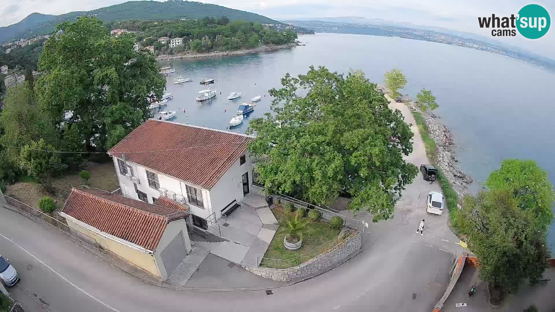 Webcam puerto de Ika – Vista en directo y luces de Opatija