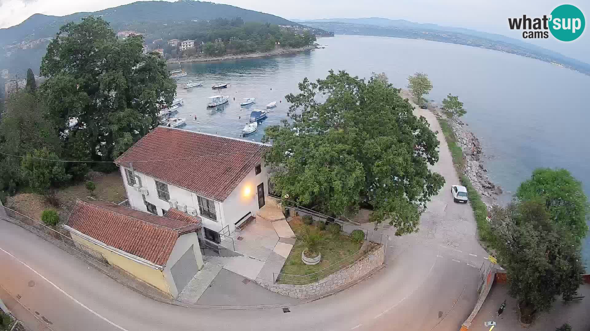 Webcam puerto de Ika – Vista en directo y luces de Opatija