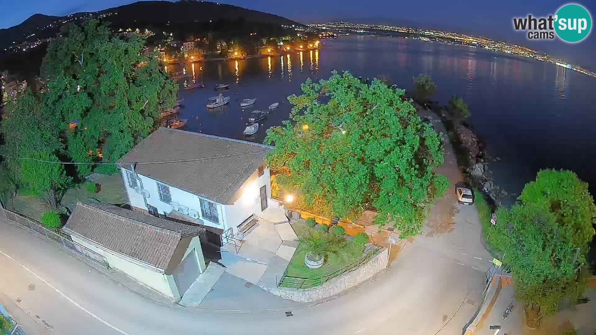 Webcam port d’Ika – Vue en direct et lumières d’Opatija