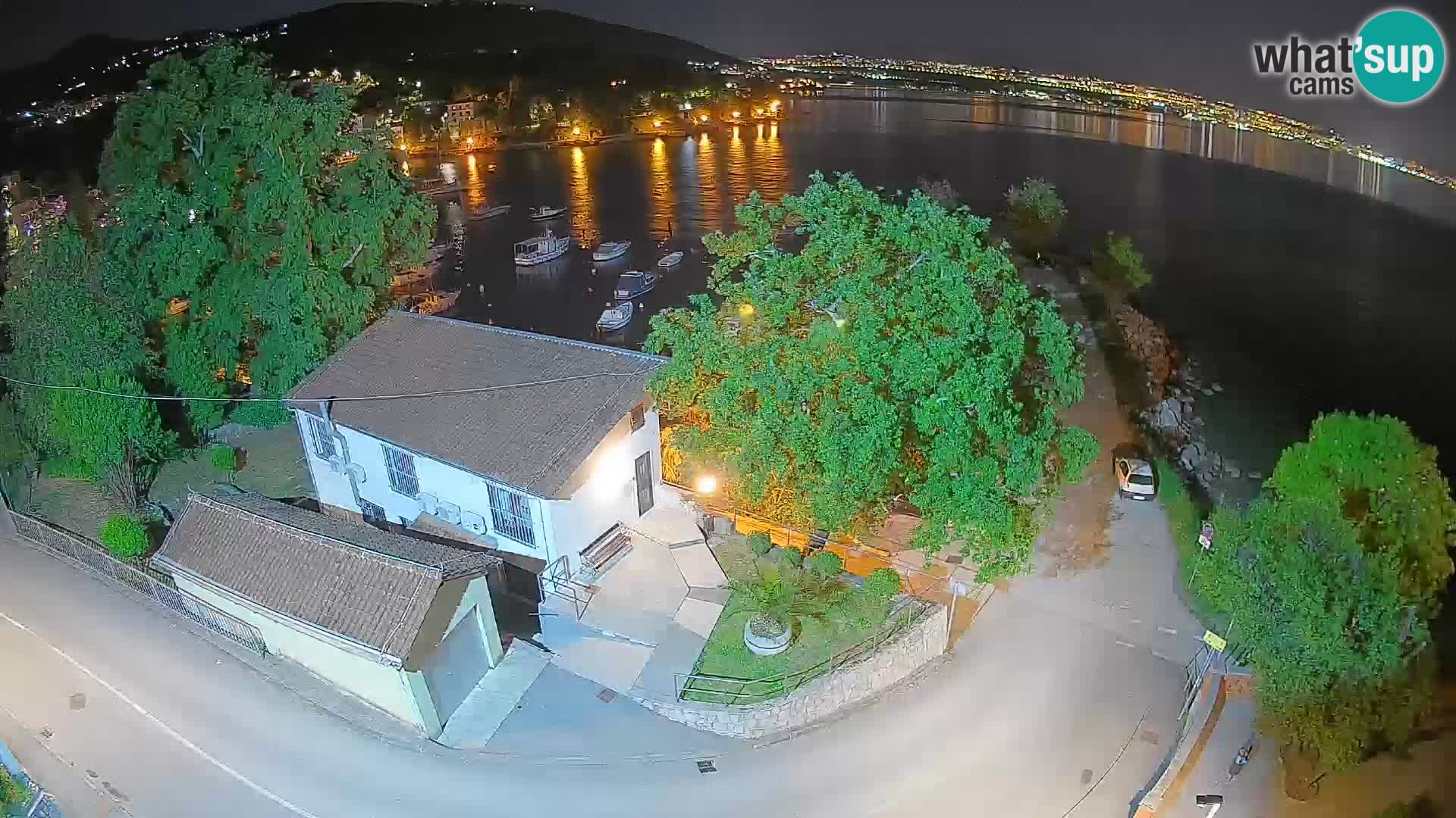 Webcam puerto de Ika – Vista en directo y luces de Opatija