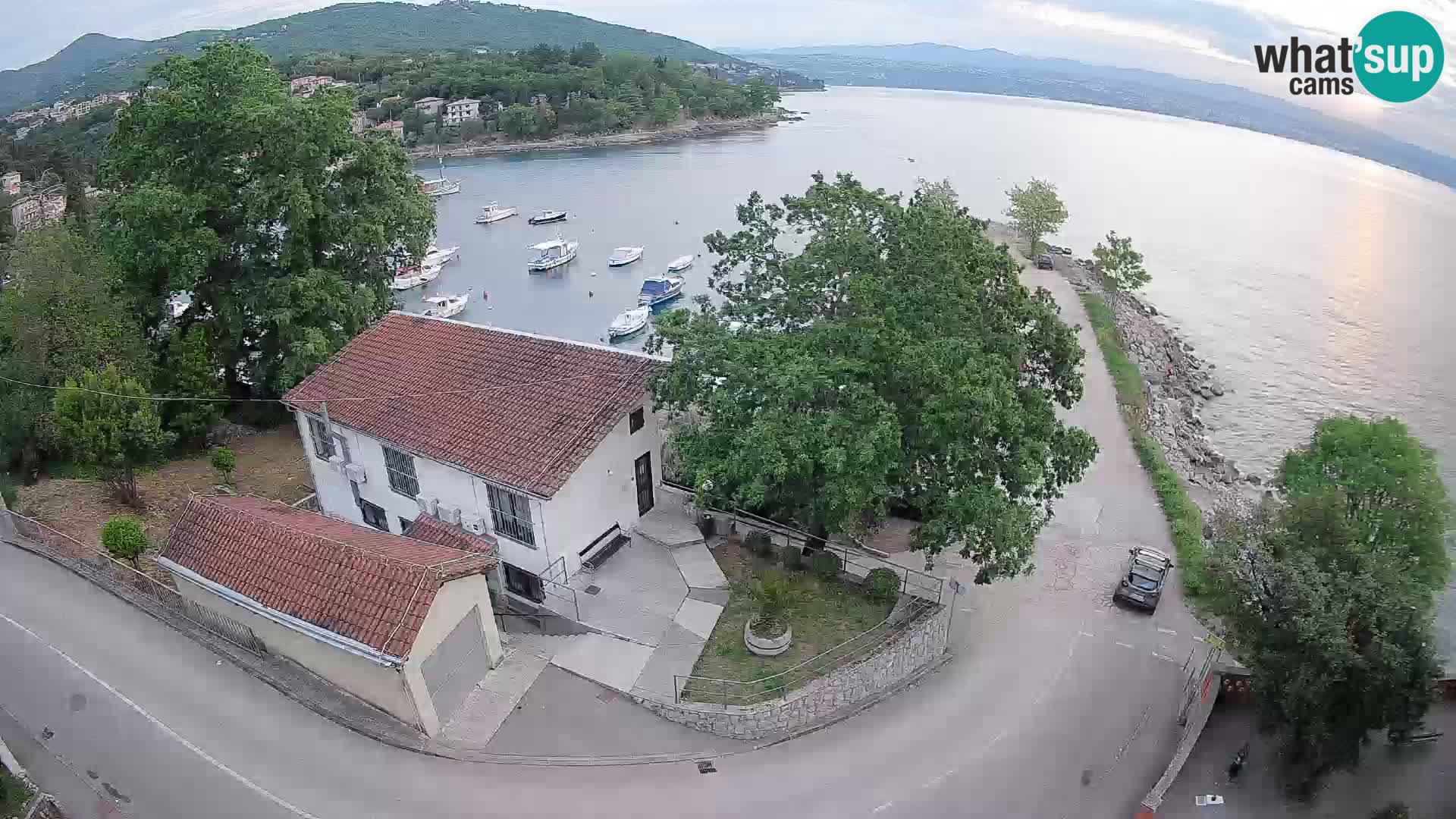 Webcam puerto de Ika – Vista en directo y luces de Opatija