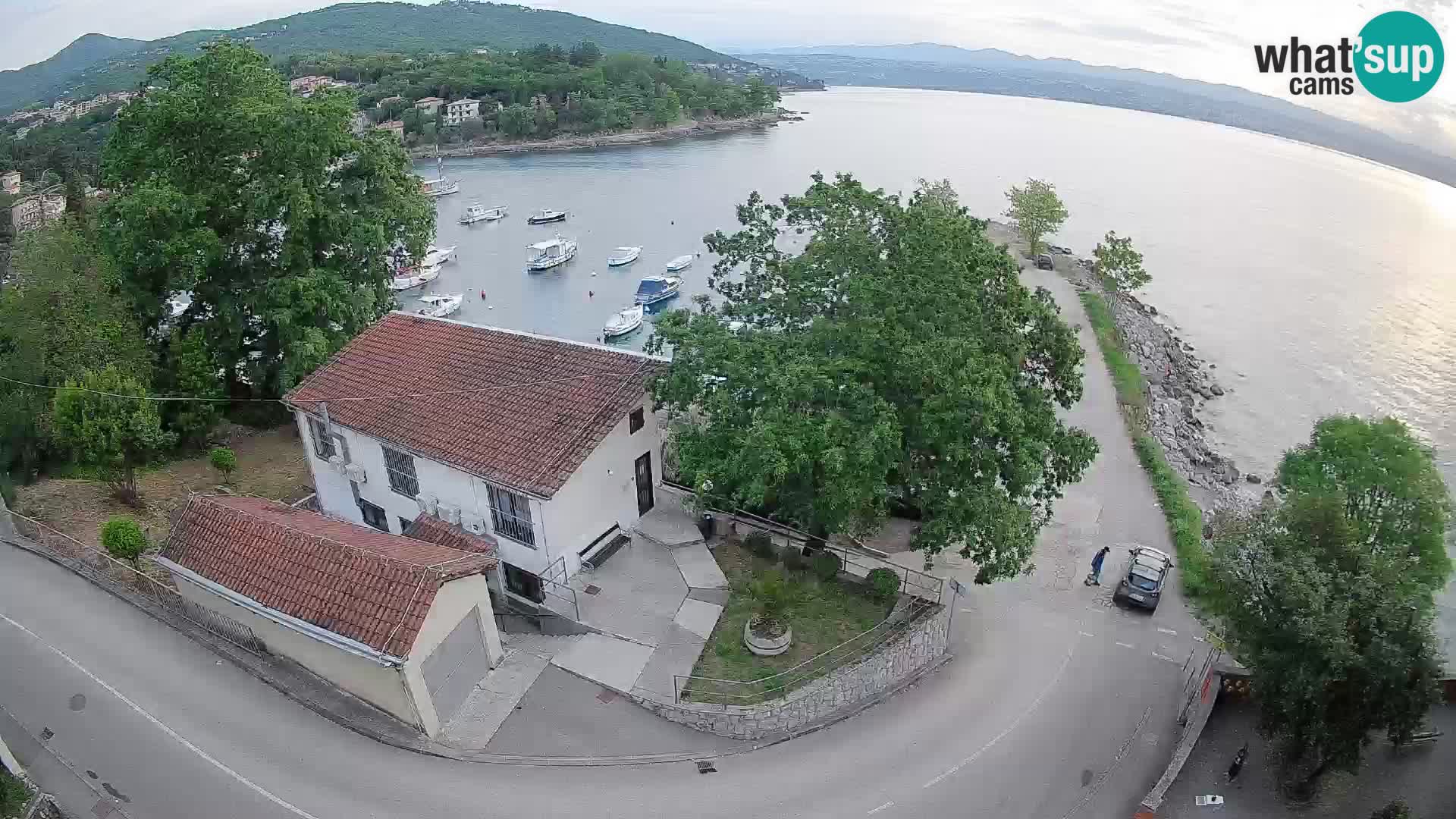 Webcam puerto de Ika – Vista en directo y luces de Opatija