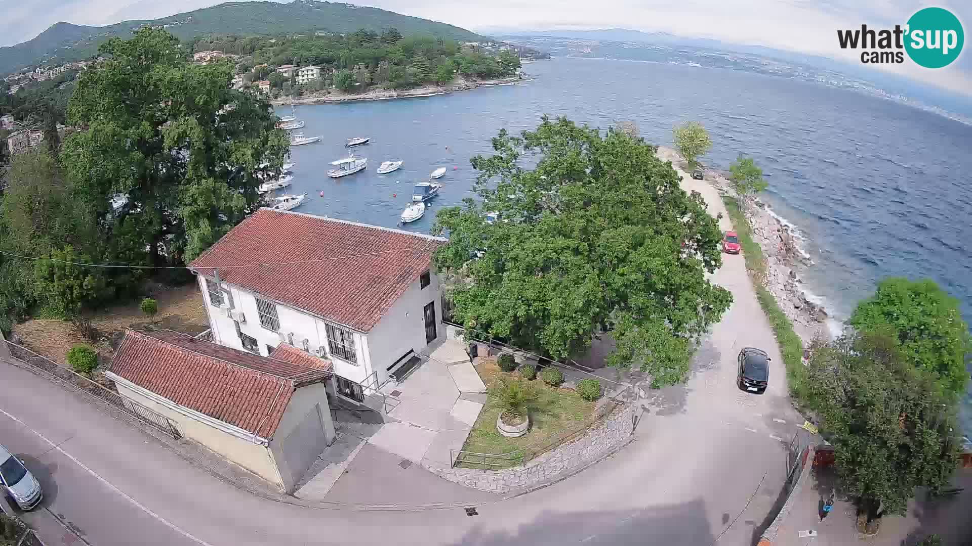 Webcam puerto de Ika – Vista en directo y luces de Opatija