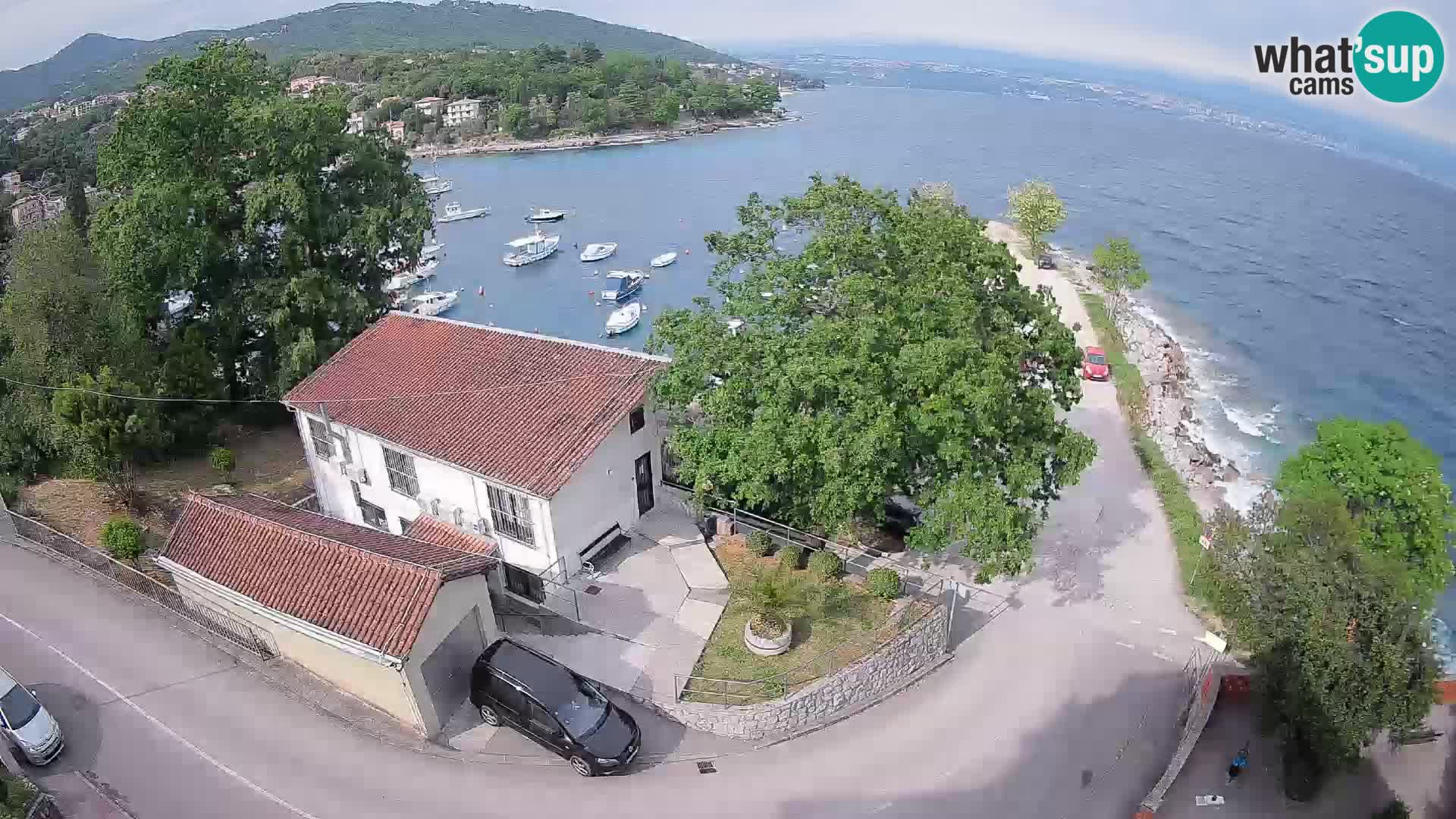 Webcam puerto de Ika – Vista en directo y luces de Opatija