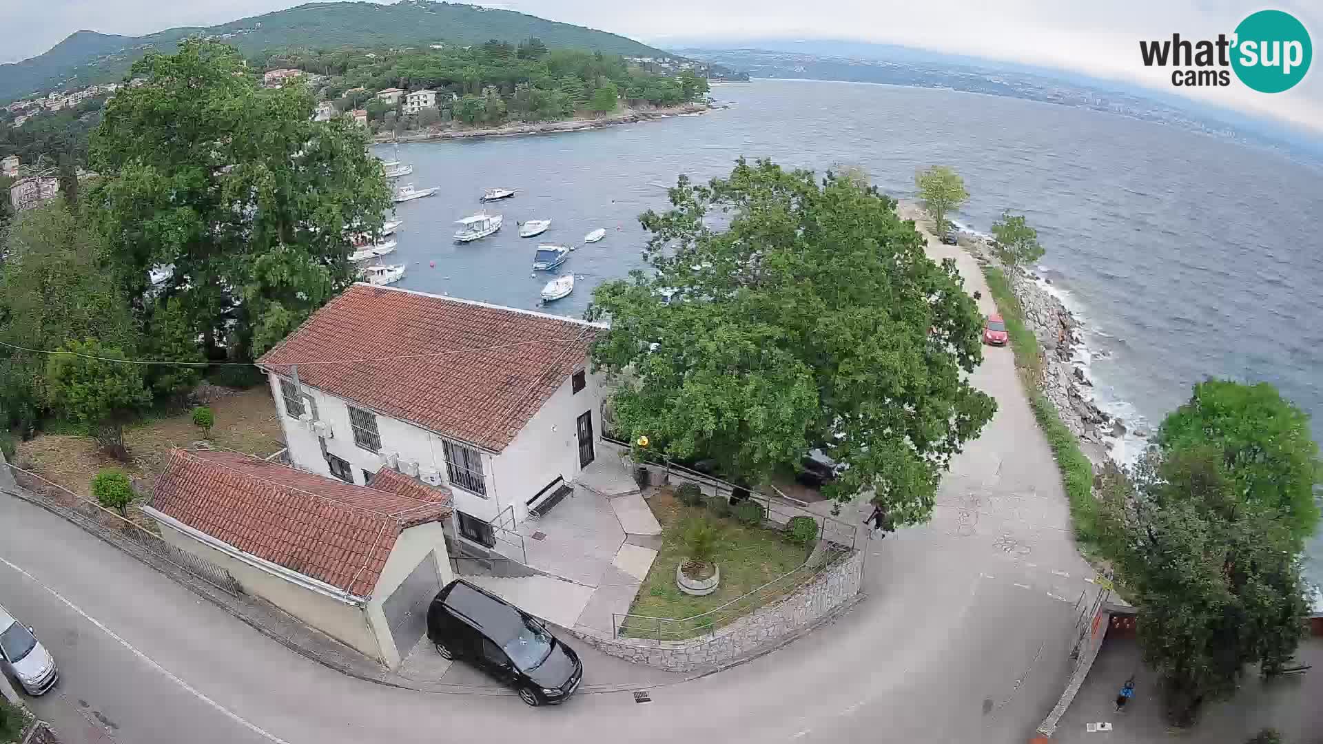 Webcam puerto de Ika – Vista en directo y luces de Opatija