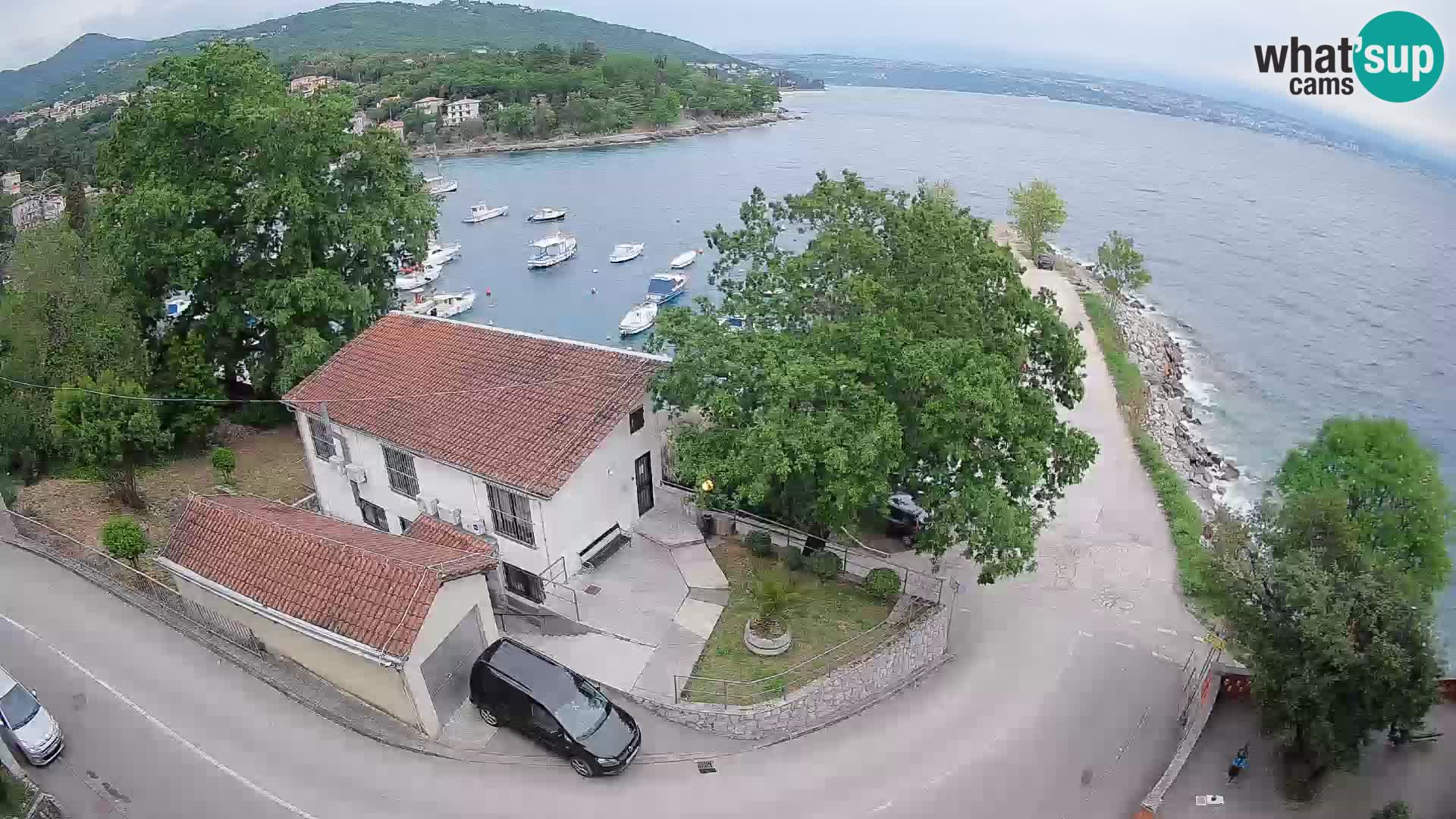 Webcam puerto de Ika – Vista en directo y luces de Opatija